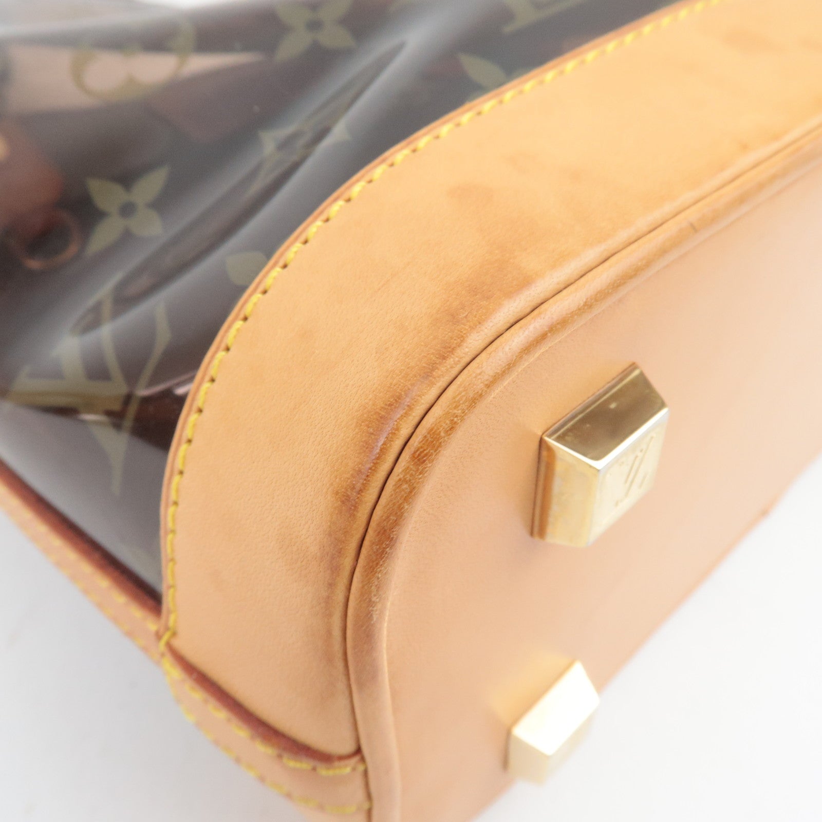 Louis Vuitton Monogram Vinyl Cabas Amble PM Handbag Clear Brown M92502