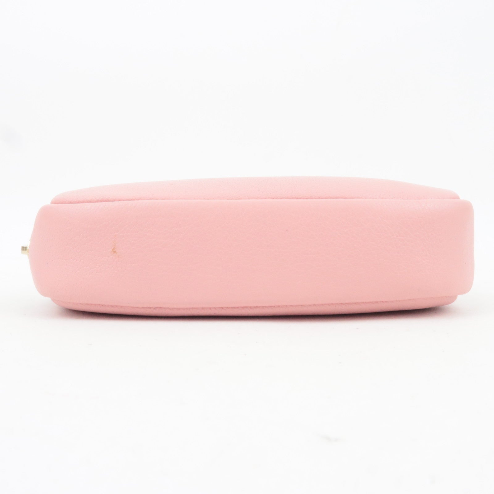 CHANEL Coco Mark Leather Cosmetic Pouch Pink