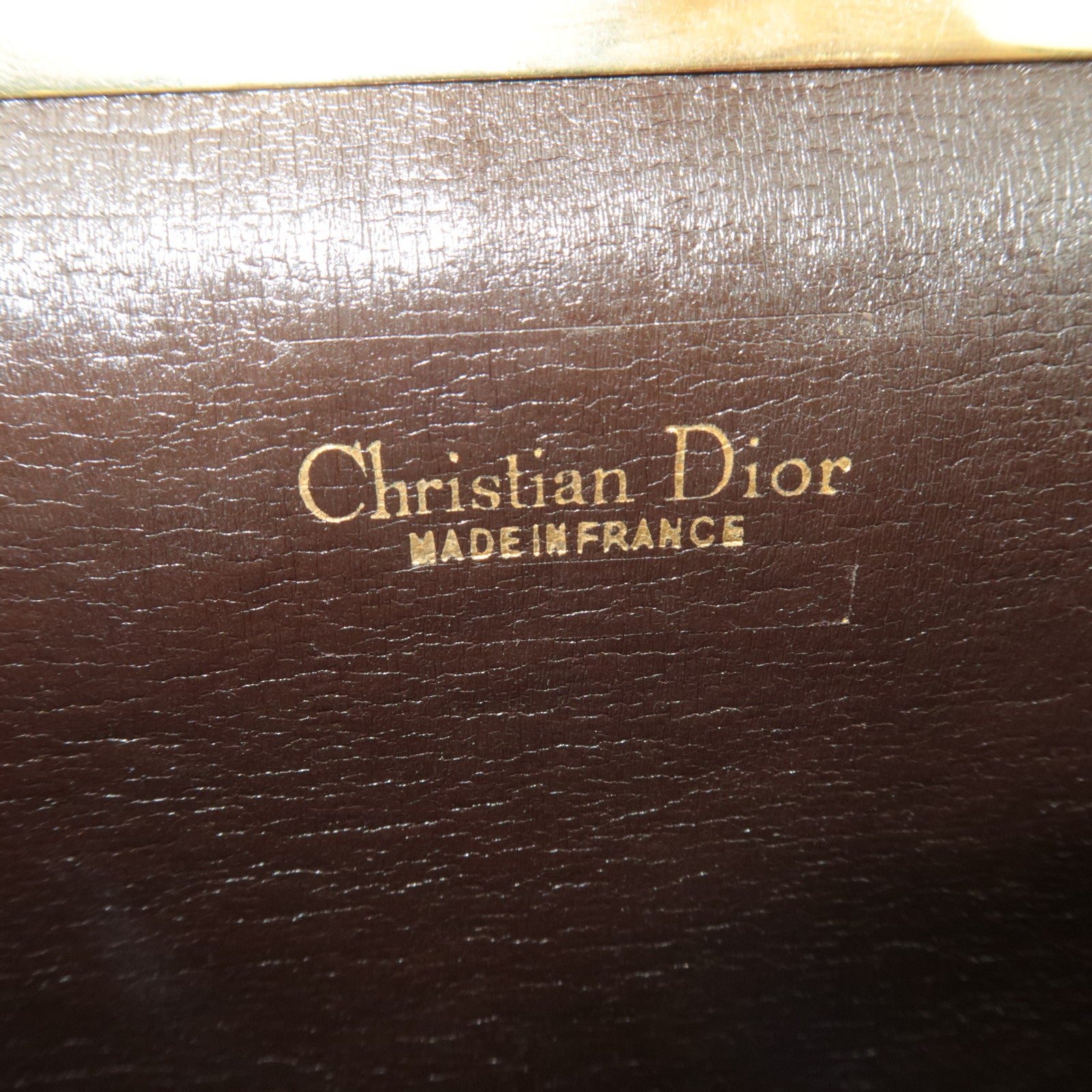 Christian Dior Trotter Canvas Kiss Lock Coin Purse Clutch Bag Beige