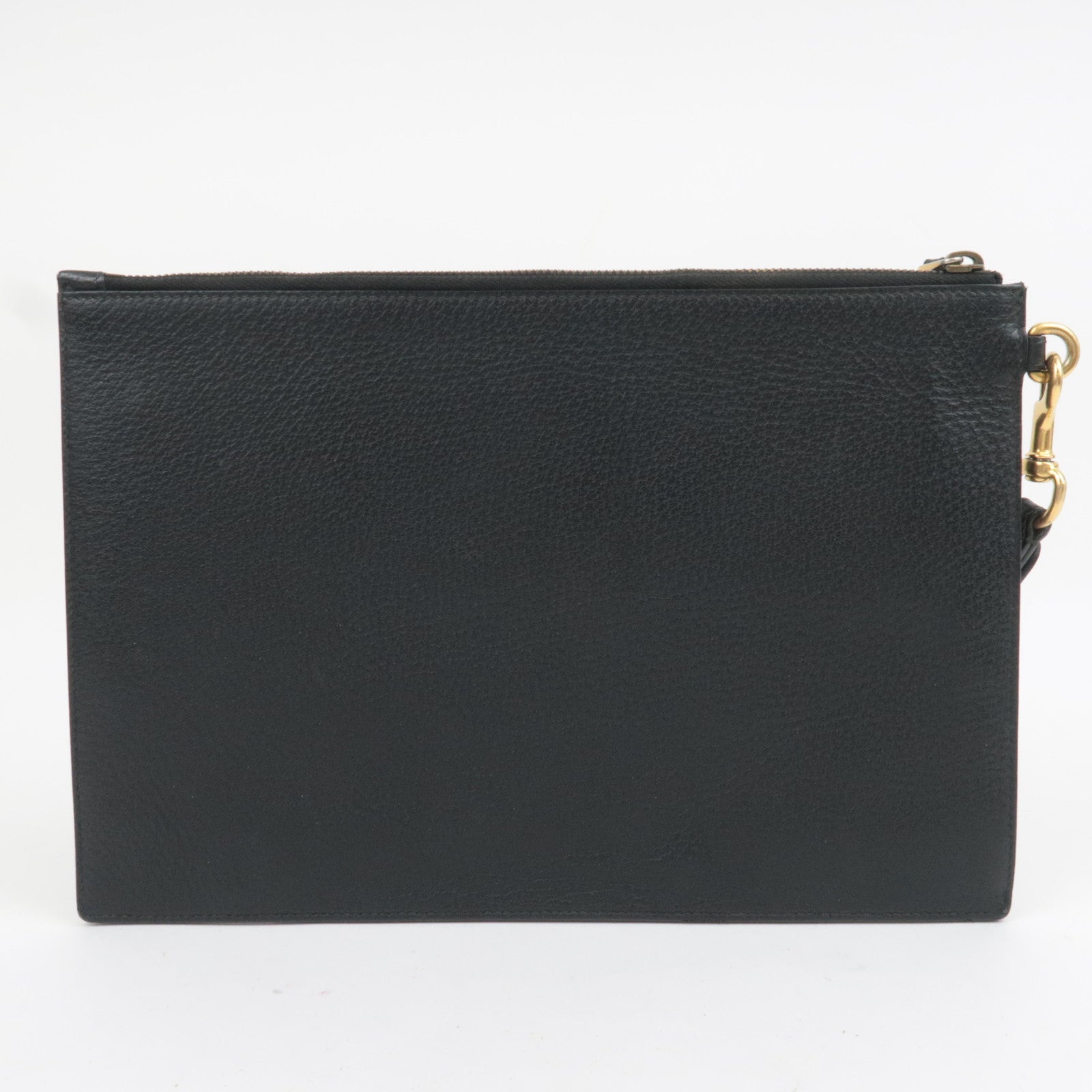 GUCCI Sherry Leather Clutch Bag Black 428758