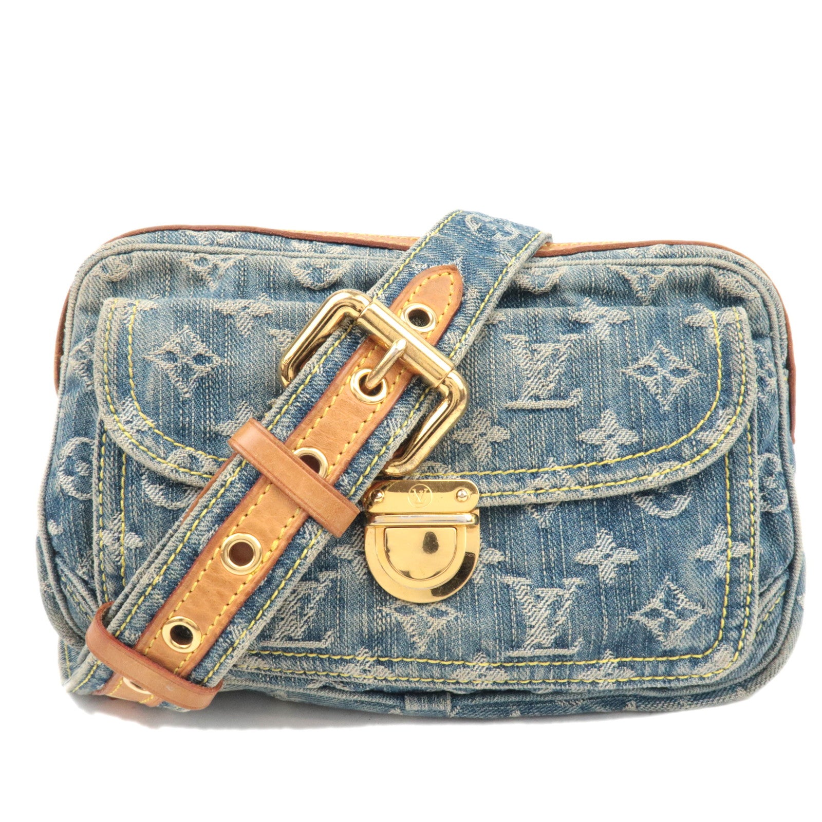 Louis Vuitton Monogram Denim Bum Bag Body Bag Blue M9534788391