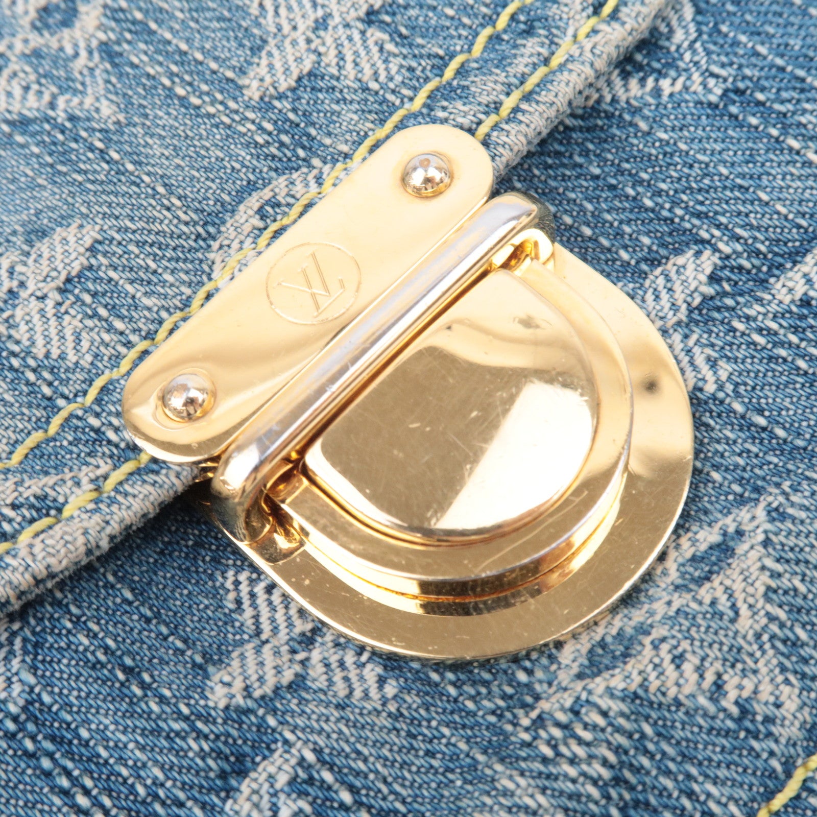 Louis Vuitton Monogram Denim Bum Bag Body Bag Blue M95347