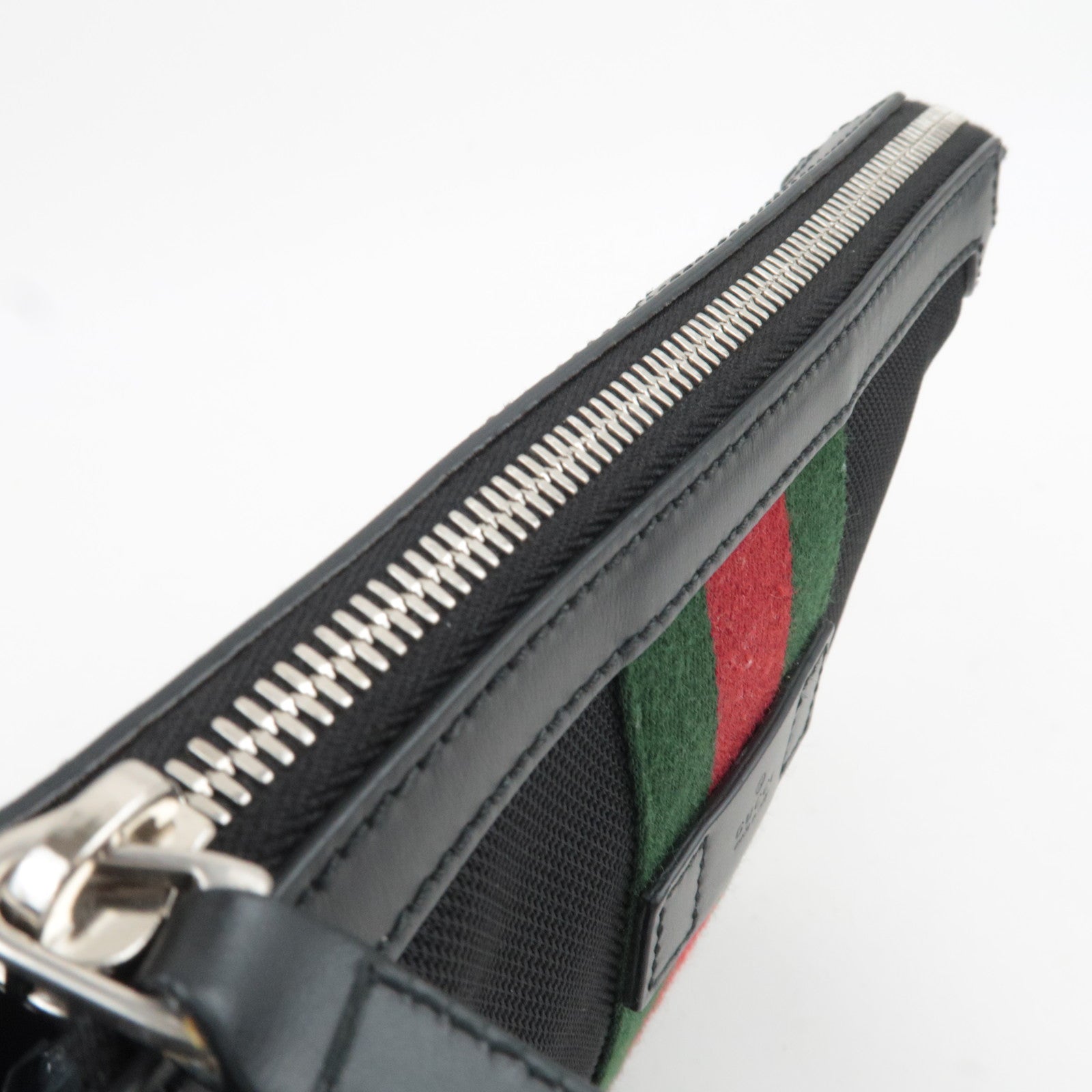 GUCCI Sherry Nylon Canvas Shoulder Bag Black 631195