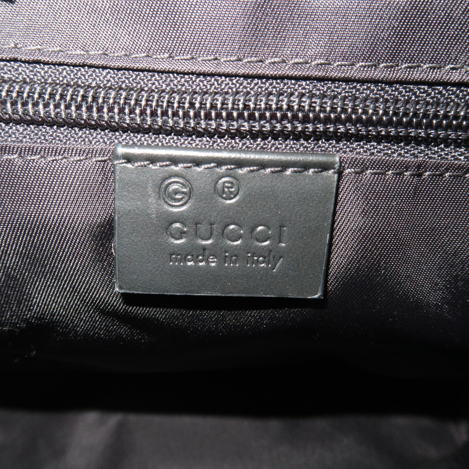 GUCCI Sherry Nylon Canvas Shoulder Bag Black 631195