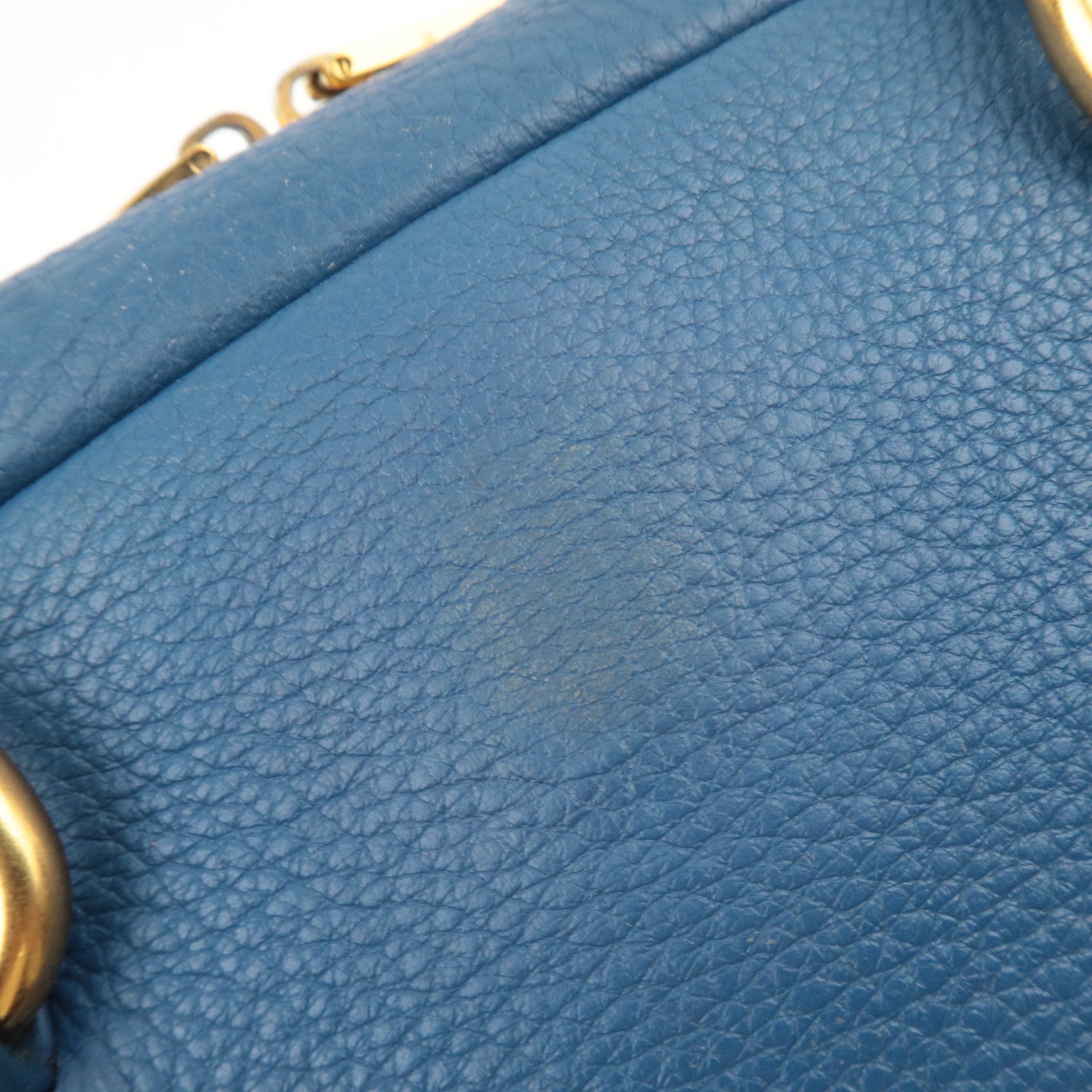 PRADA 2Way Leather Handbag Blue