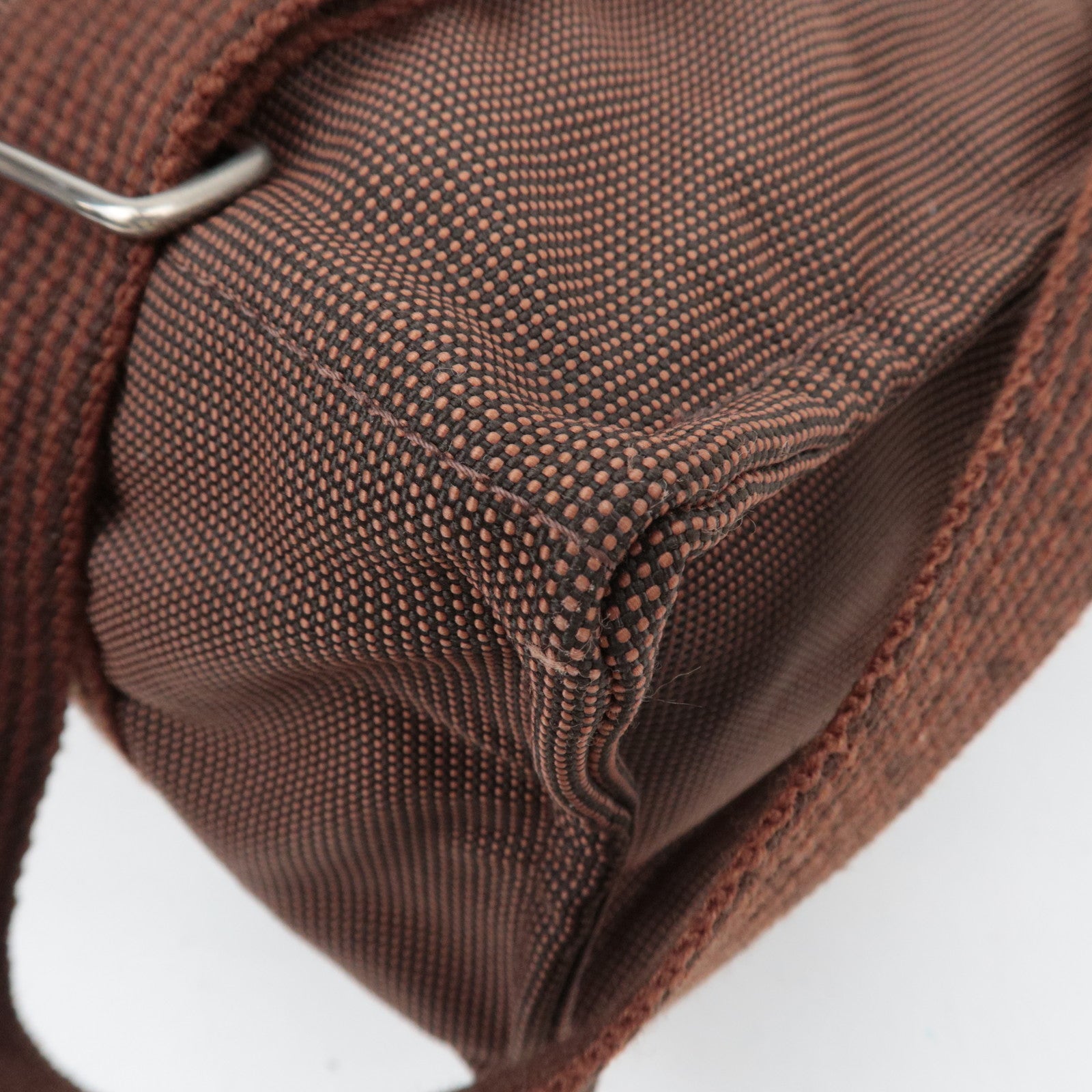 HERMES Her Line A Dos MM Canvas Backpack Brown