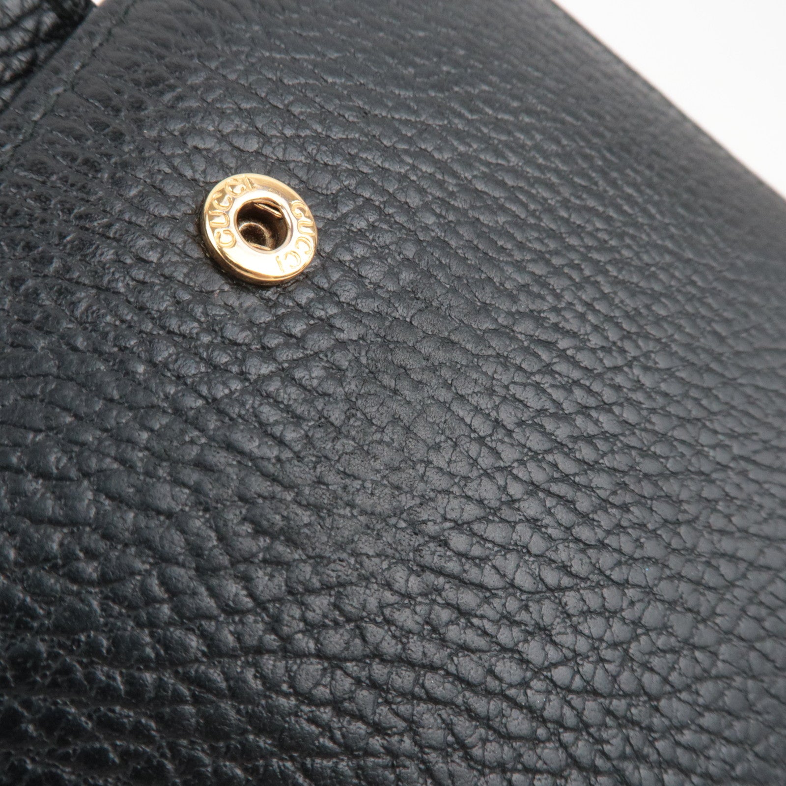 GUCCI GG Marmont Leather Wallet Black 456122