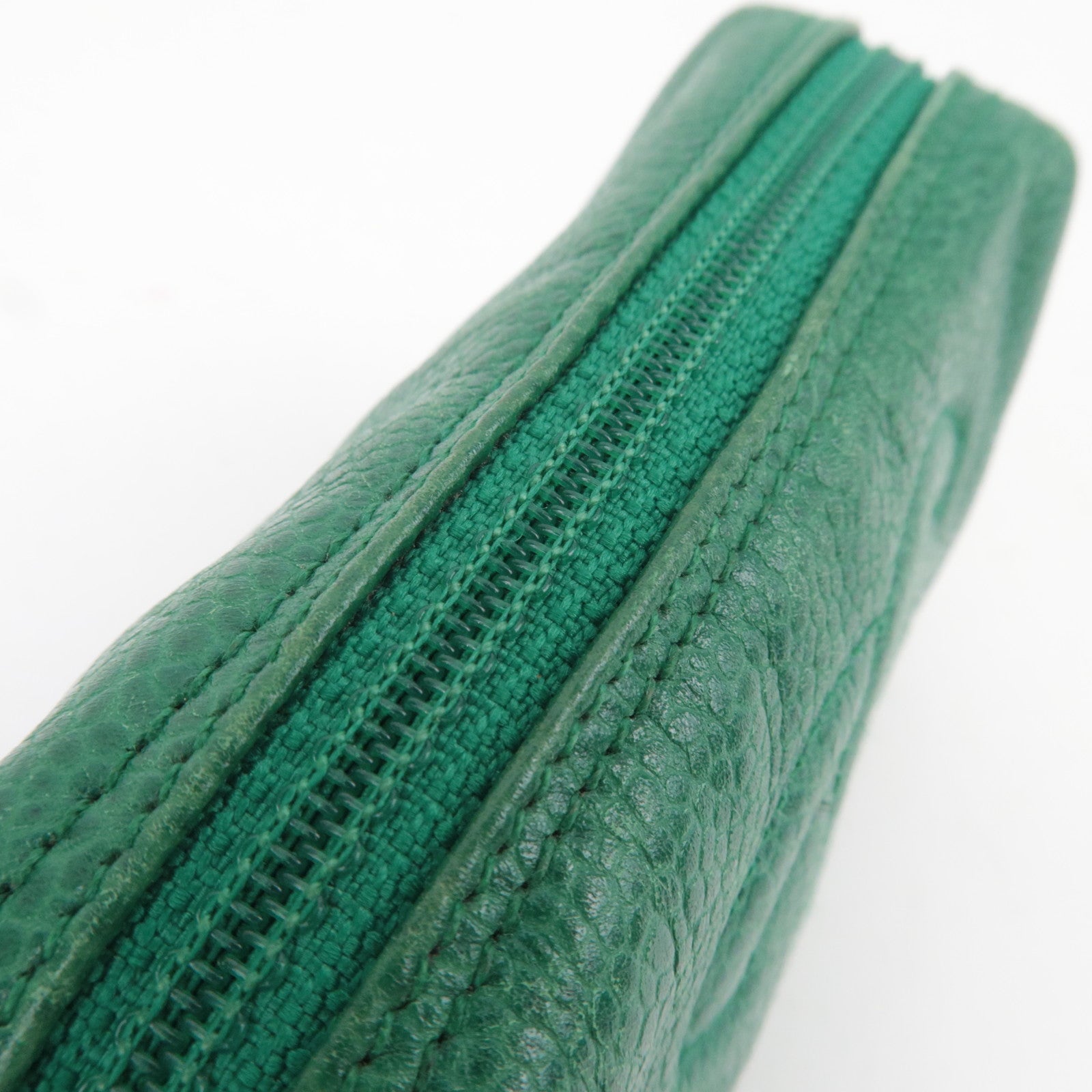 CHANEL Coco Mark Caviarskin Mini Pouch Green