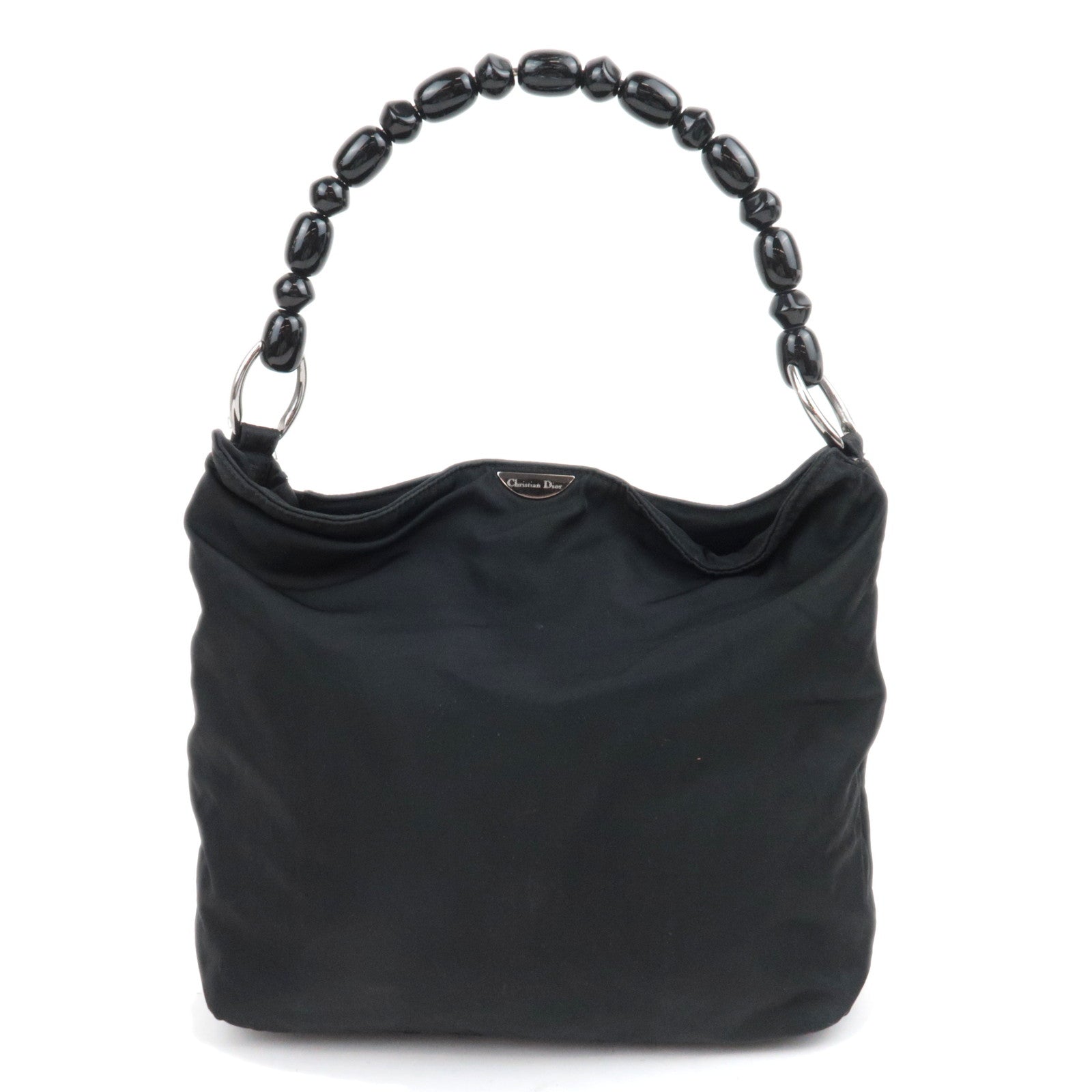 Christian Dior Maris Pearl Nylon Shoulder Bag Black88436