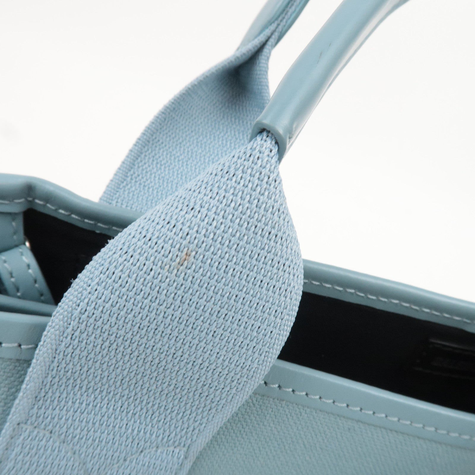 BALENCIAGA Navy Cabas S Canvas Tote Bag Light Blue 339933