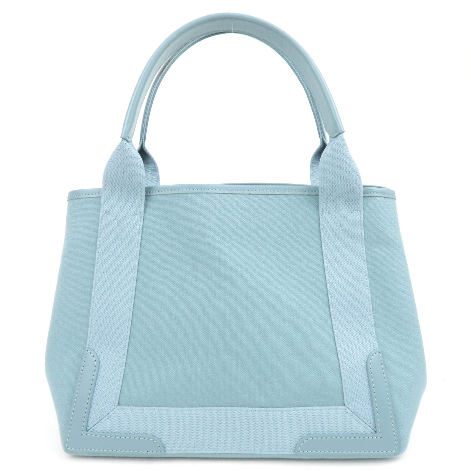 BALENCIAGA Navy Cabas S Canvas Tote Bag Light Blue 339933