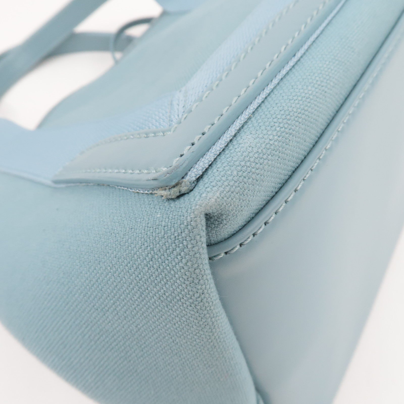BALENCIAGA Navy Cabas S Canvas Tote Bag Light Blue 339933