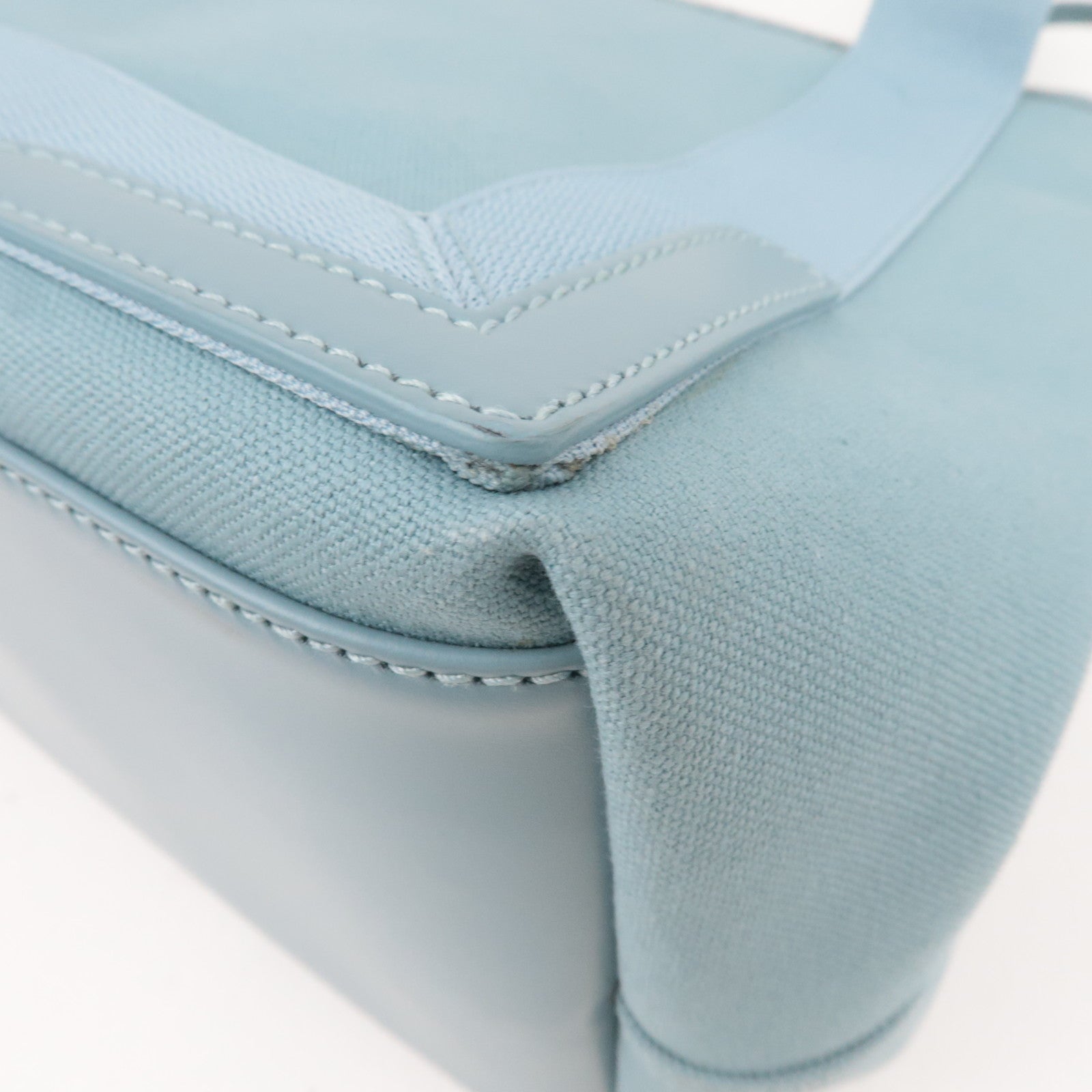 BALENCIAGA Navy Cabas S Canvas Tote Bag Light Blue 339933