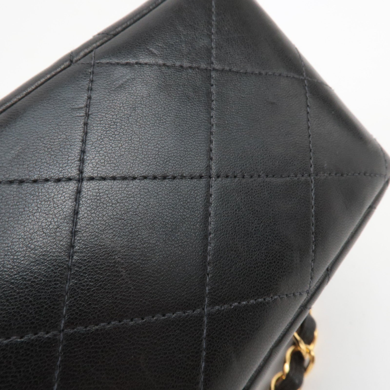 CHANEL Jumbo Matelasse 30 Lambskin Chain Shoulder Bag Black Gold HDW
