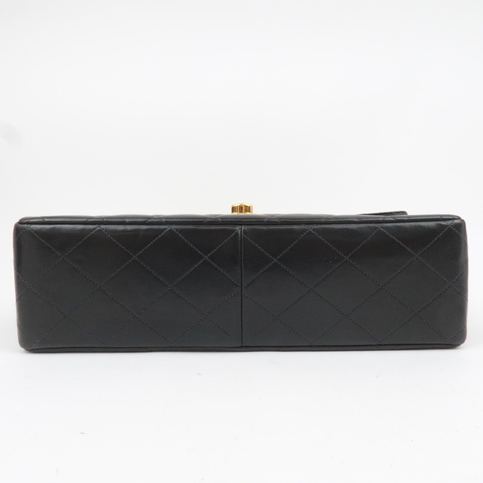 CHANEL Jumbo Matelasse 30 Lambskin Chain Shoulder Bag Black Gold HDW