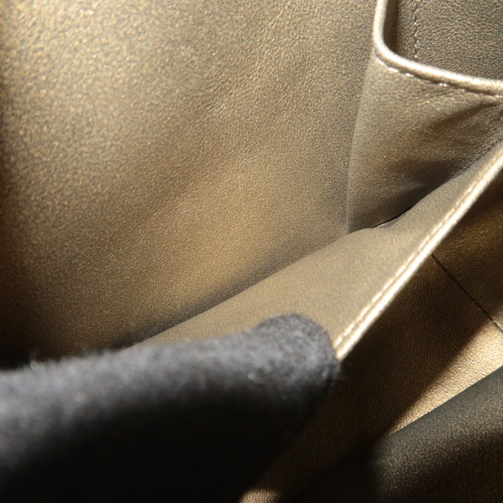 CHANEL 2.55 Matelasse Double Flap Caviarskin Chain Shoulder Bag Khaki