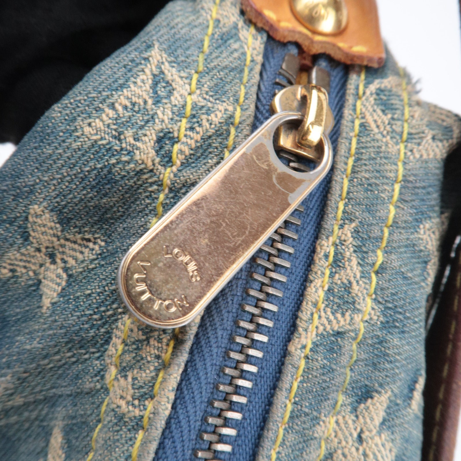 Louis Vuitton Monogram Denim Baggy GM Shoulder Bag M95048