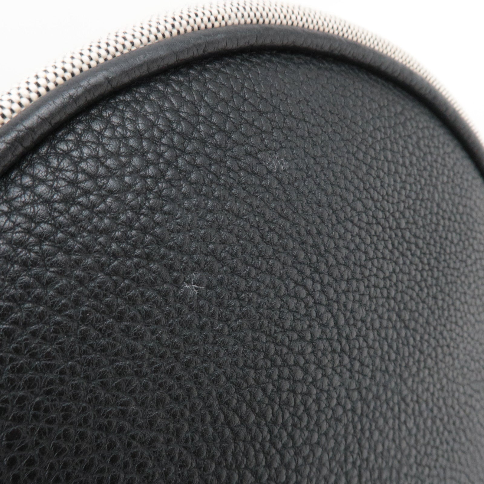 HERMES Sac Marine Resif MM Toile H Negonda Shoulder Bag Beige Black