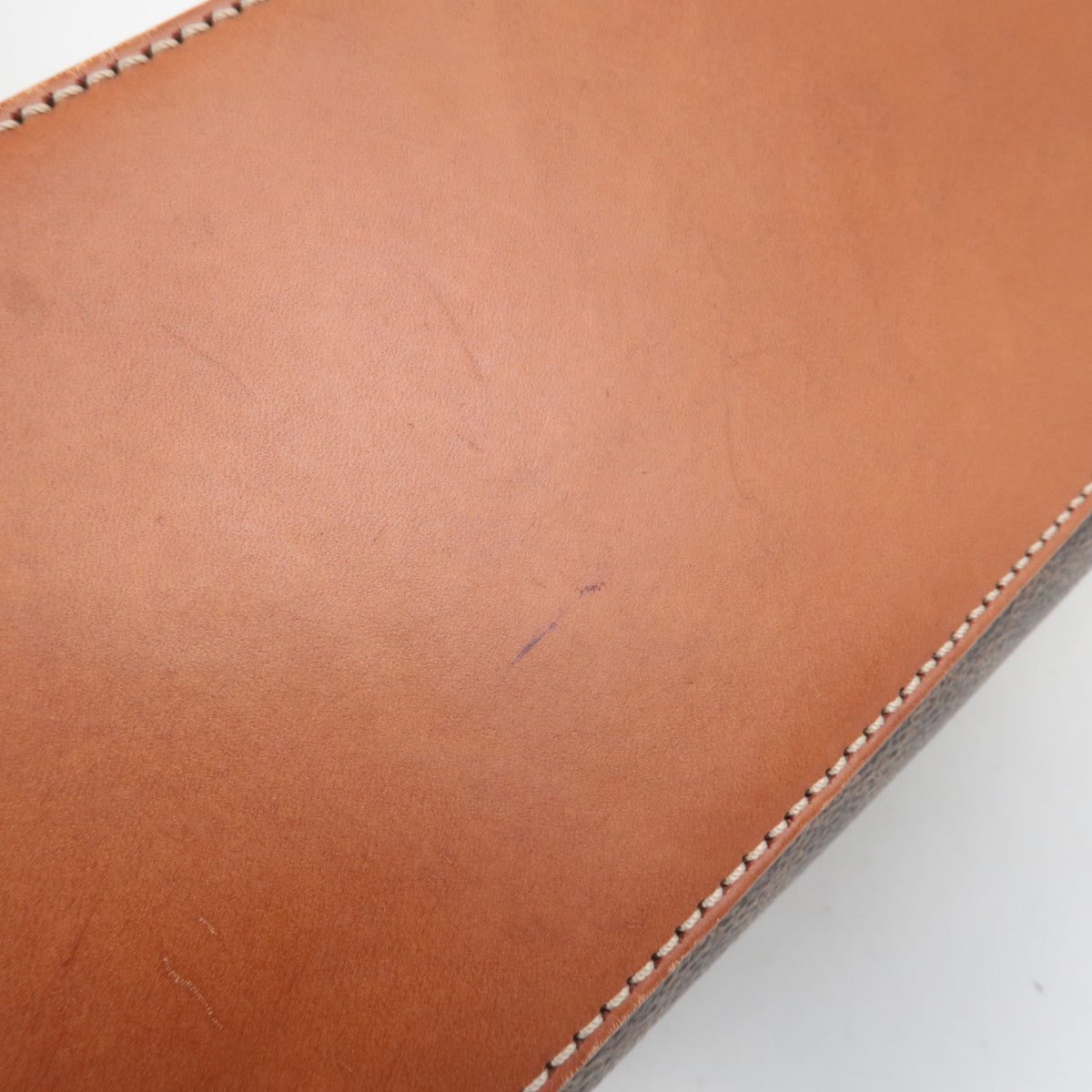 CELINE Macadam PVC Leather Handbag Brown