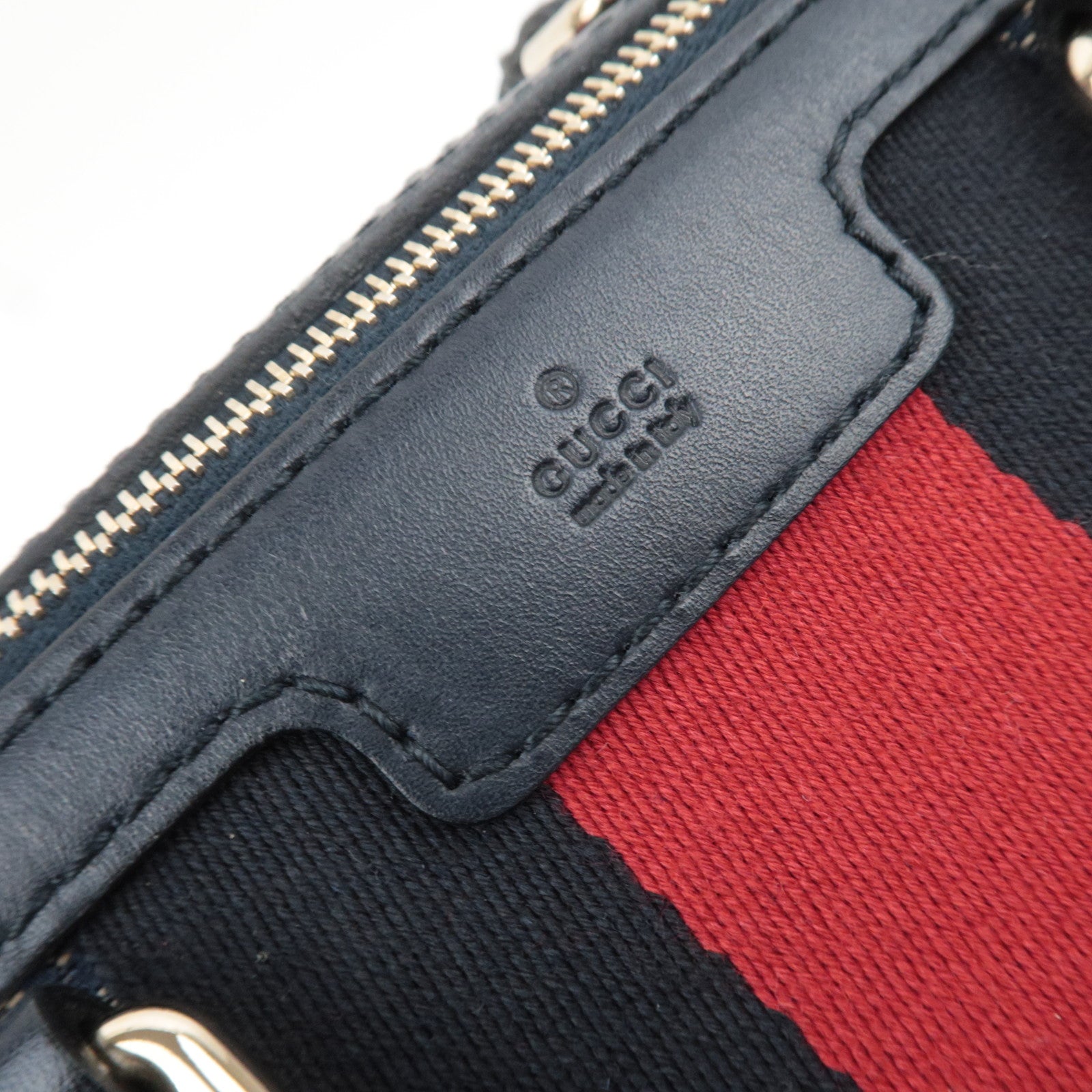 GUCCI Sherry GG Canvas 2Way Handbag Beige Navy 247205