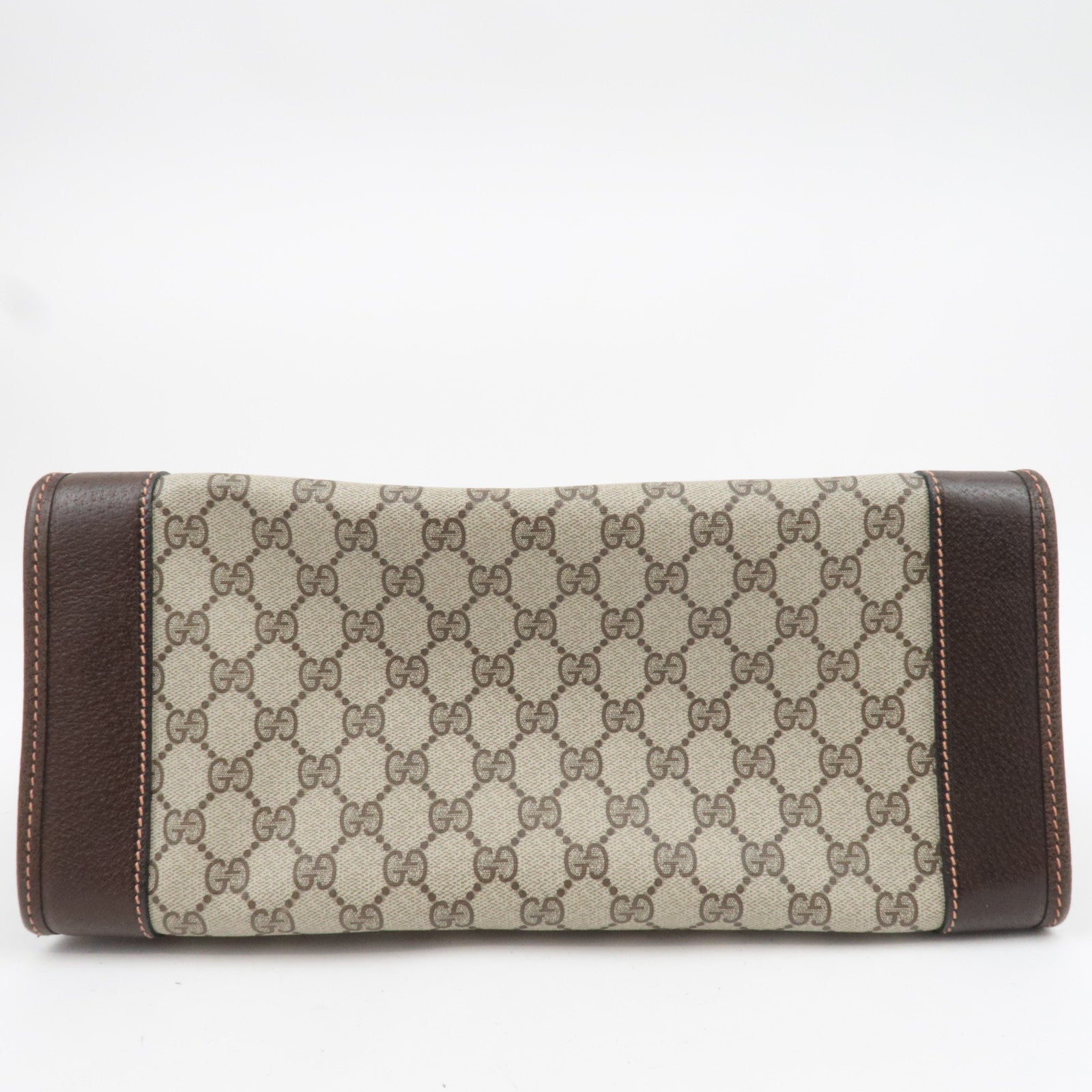GUCCI Old Gucci Sherry GG Plus Handbag Beige Brown