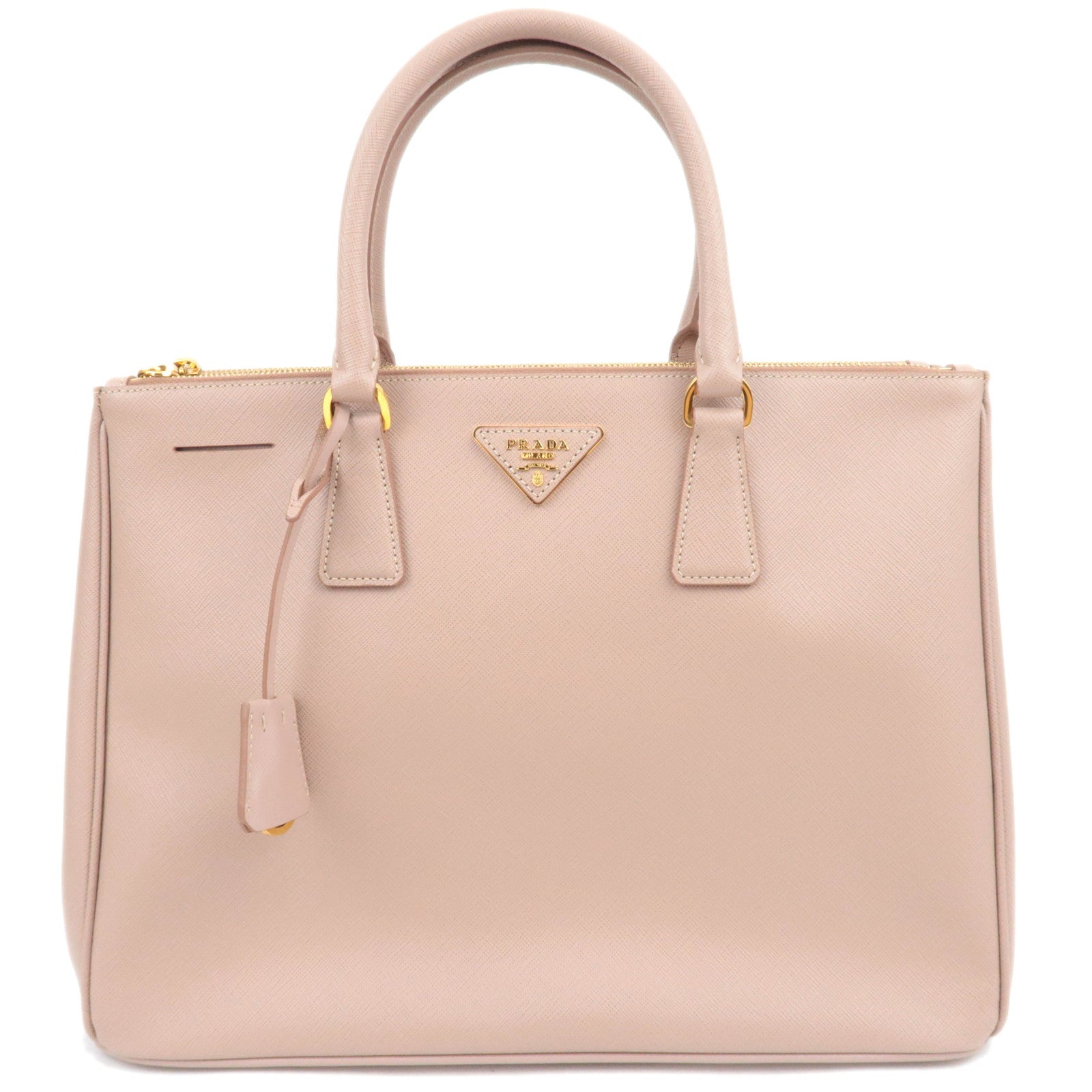 PRADA Saffiano Galleria Leather Handbag Pink Beige BN178688505