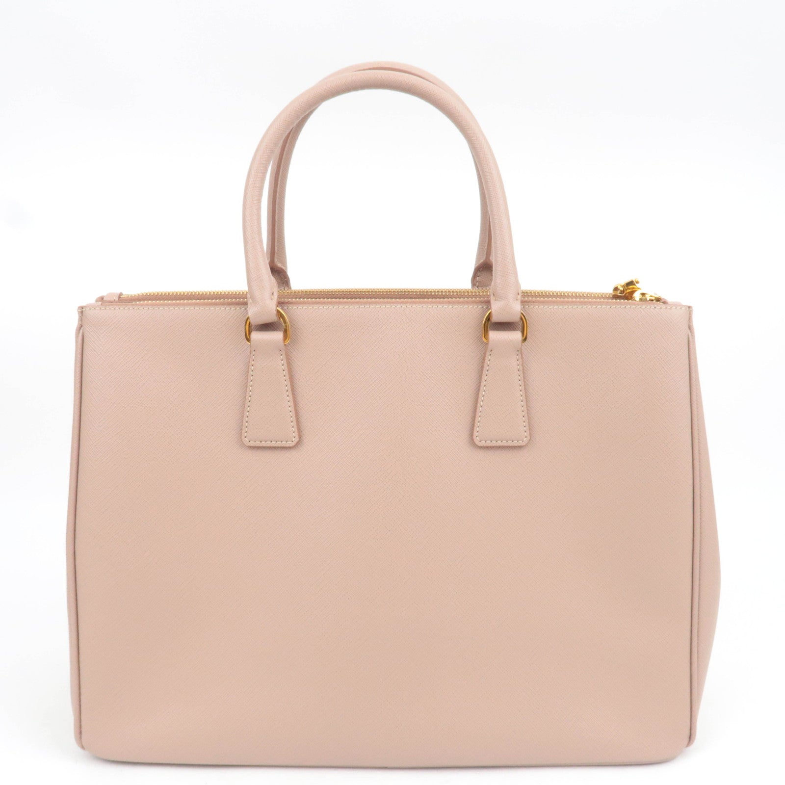 PRADA Saffiano Galleria Leather Handbag Pink Beige BN1786