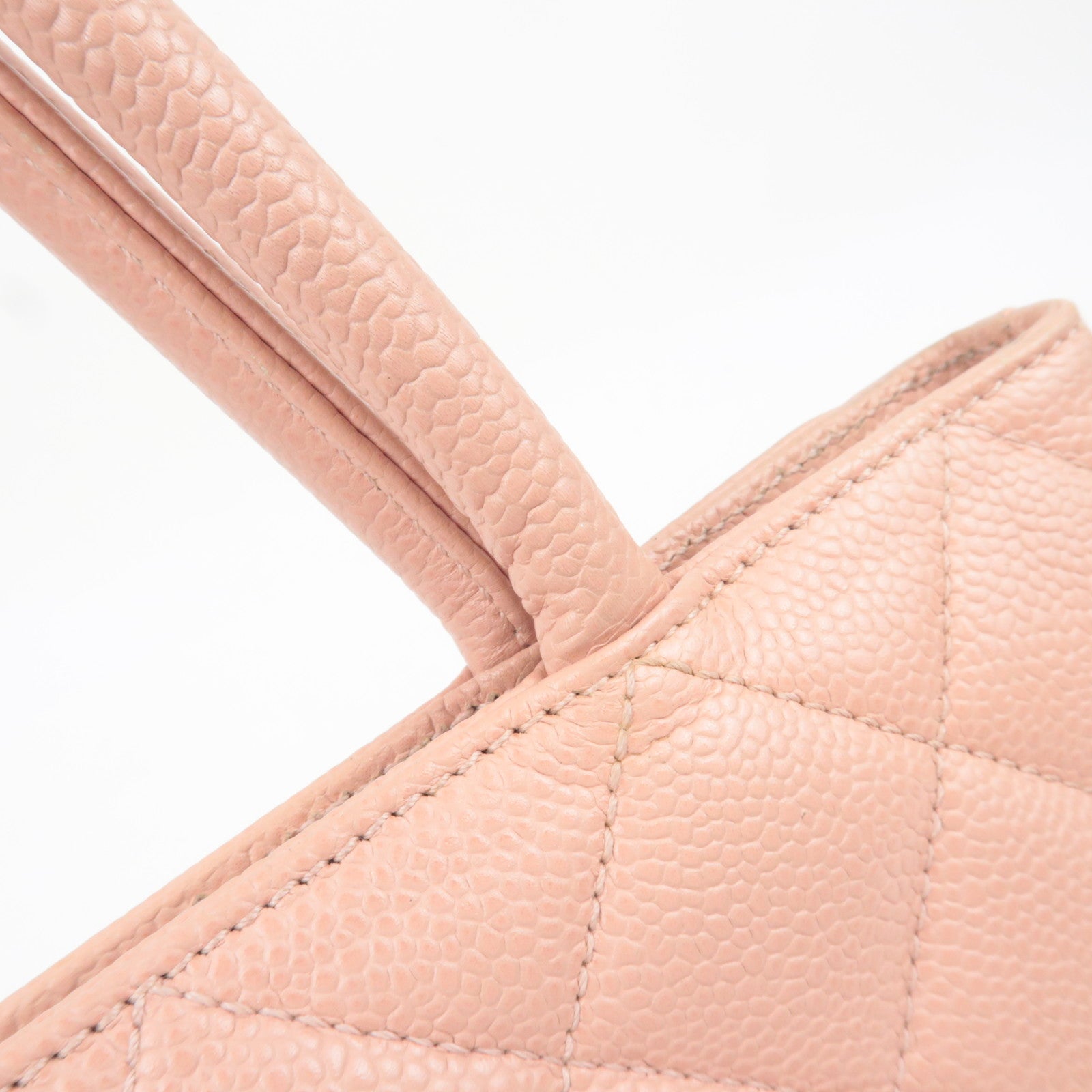 CHANEL Medallion Tote Bag Caviarskin Pink A01804