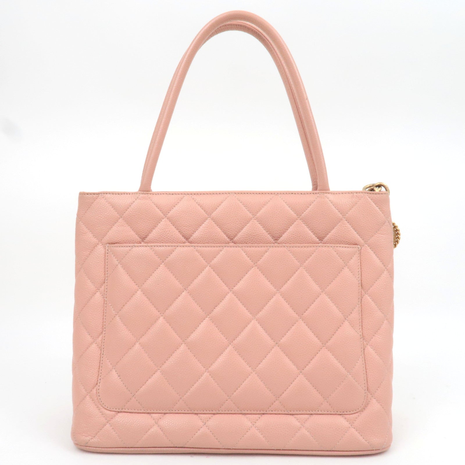 CHANEL Medallion Tote Bag Caviarskin Pink A01804