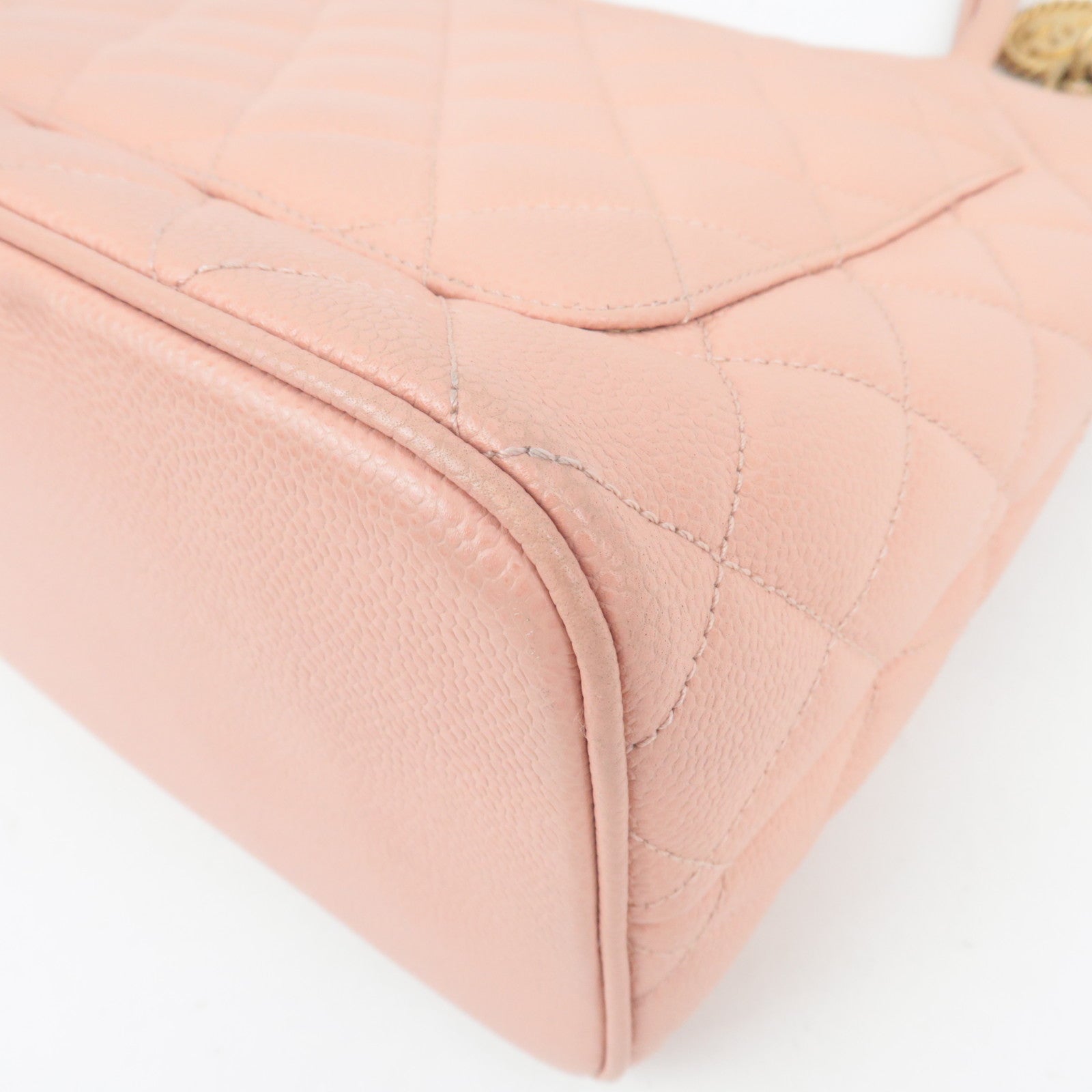 CHANEL Medallion Tote Bag Caviarskin Pink A01804