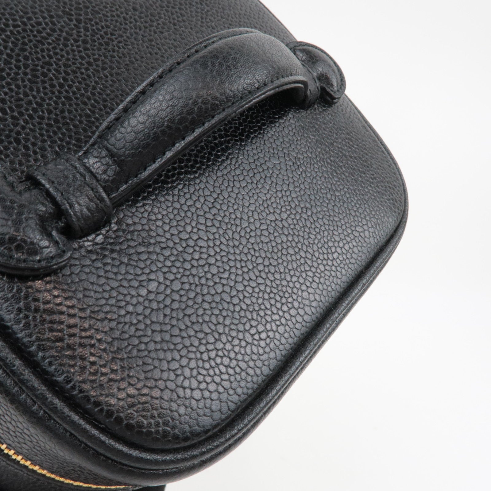 CHANEL Coco Mark Caviarskin Vanity Bag Black A01998