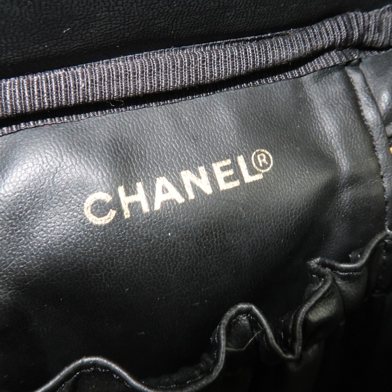 CHANEL Coco Mark Caviarskin Vanity Bag Black A01998