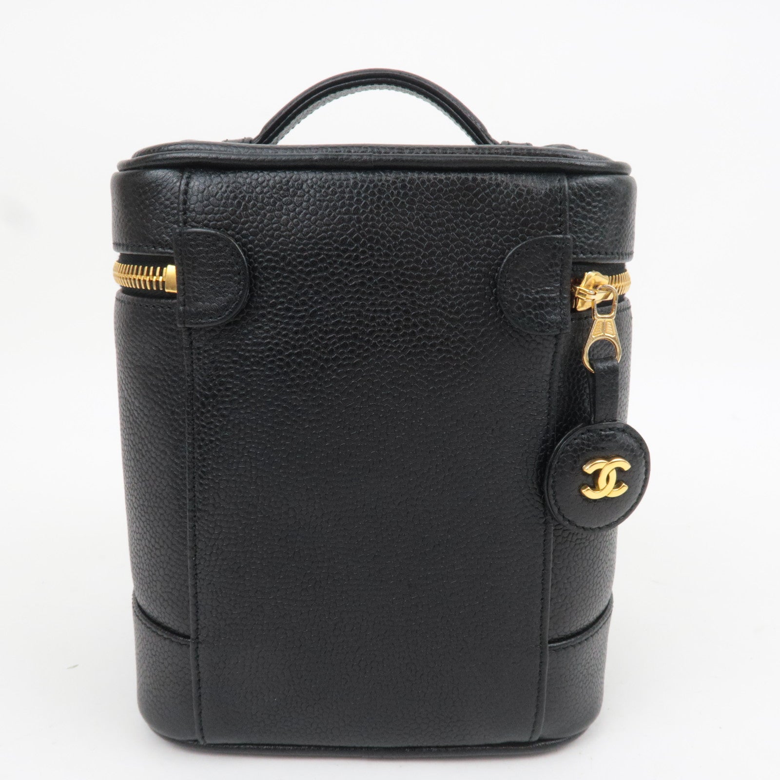 CHANEL Coco Mark Caviarskin Vanity Bag Black A01998