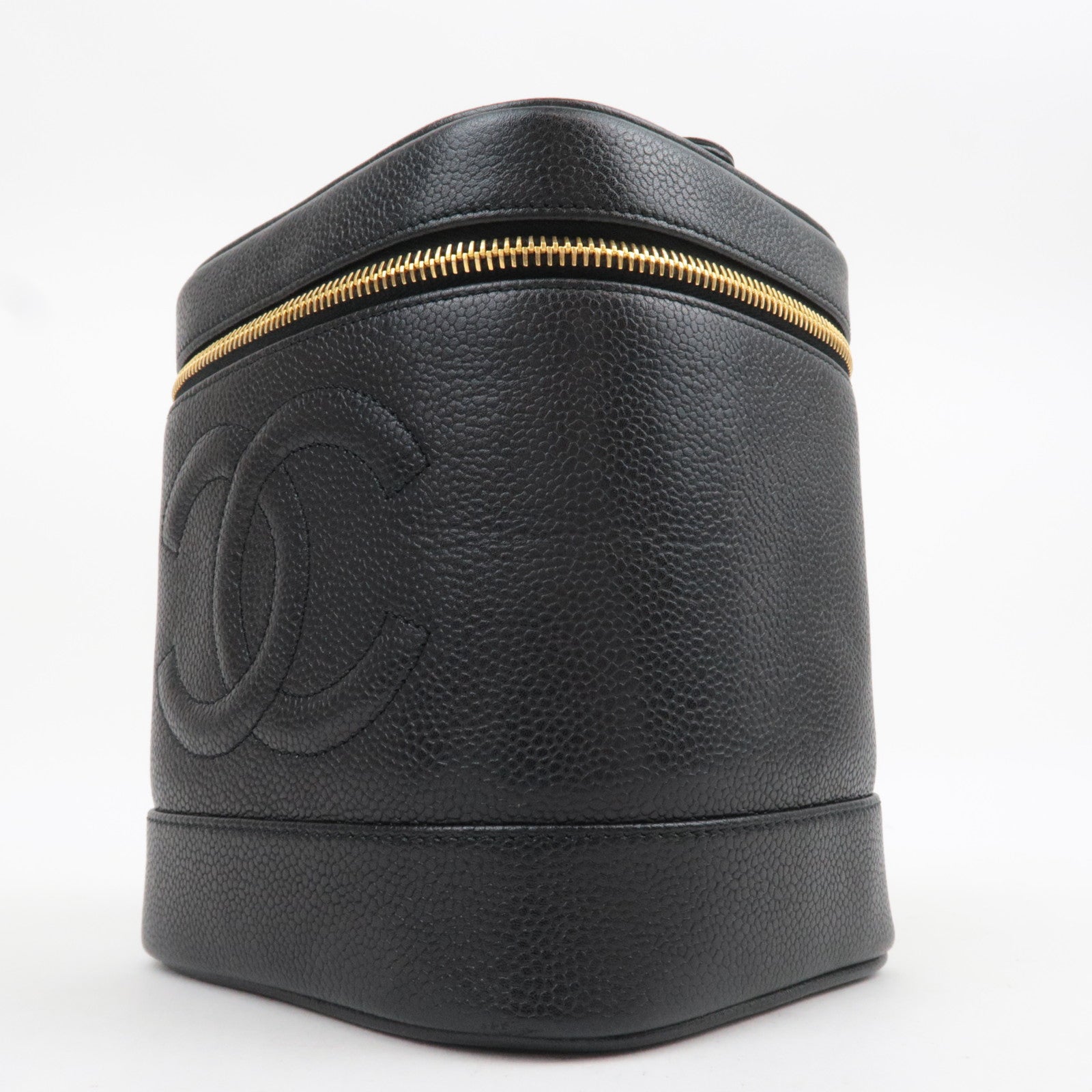 CHANEL Coco Mark Caviarskin Vanity Bag Black A01998