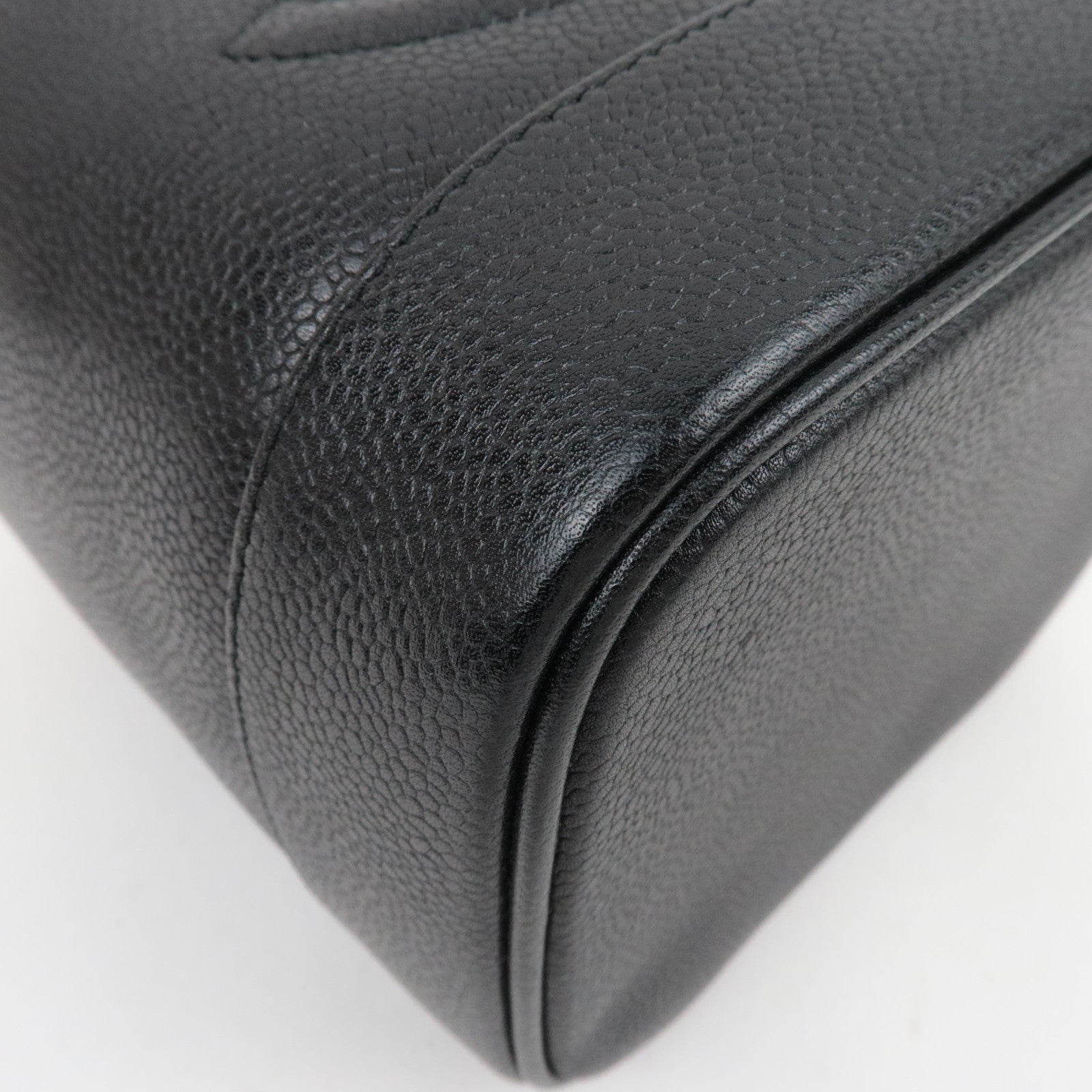CHANEL Coco Mark Caviarskin Vanity Bag Black A01998