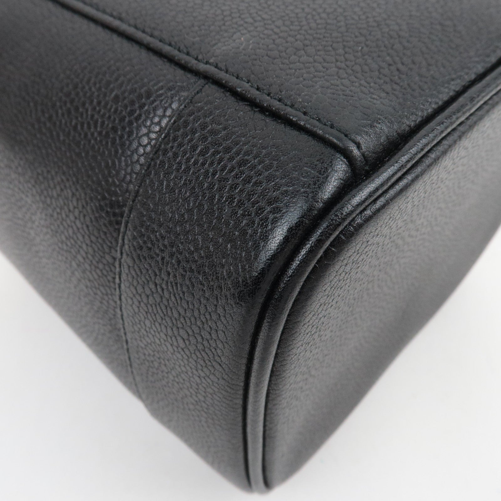 CHANEL Coco Mark Caviarskin Vanity Bag Black A01998