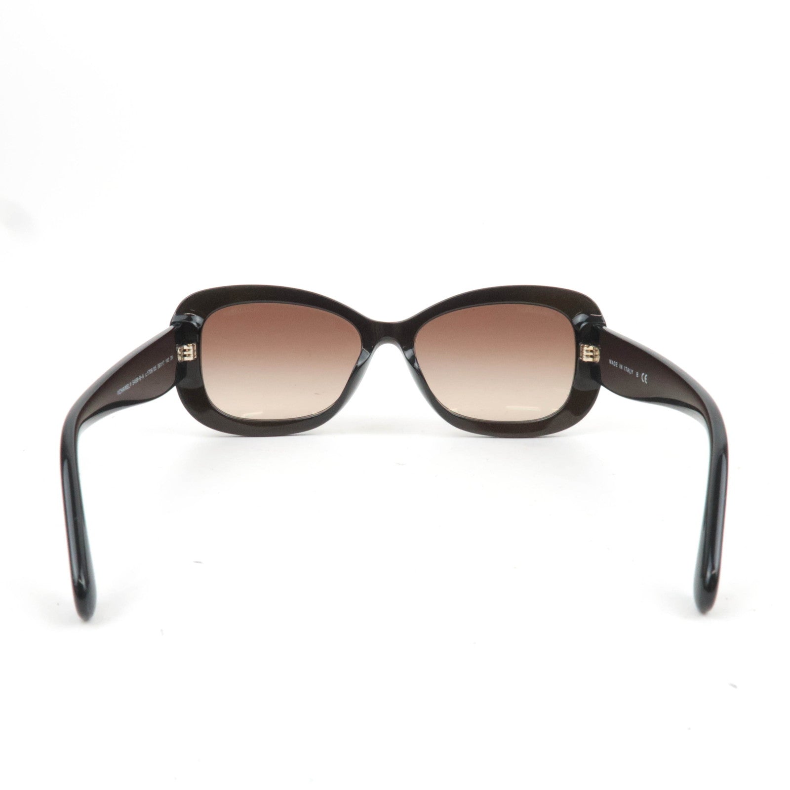 CHANEL Rhinestone Cocomark Sunglasses 5468-B-A c.1706/65 56□17 140 3N Black