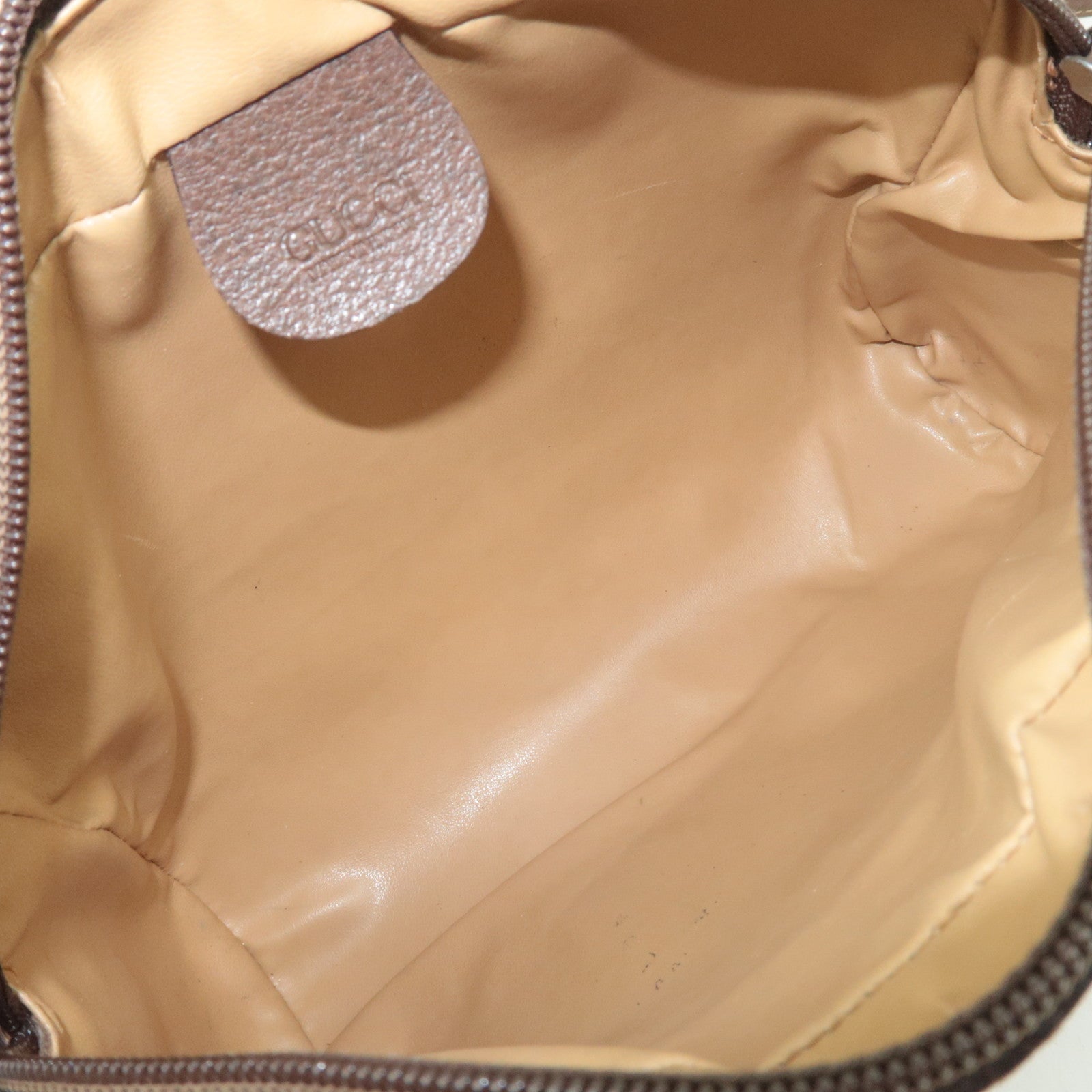 GUCCI Old Gucci Sherry GG Plus Shoulder Bag Brown 001.115.6655