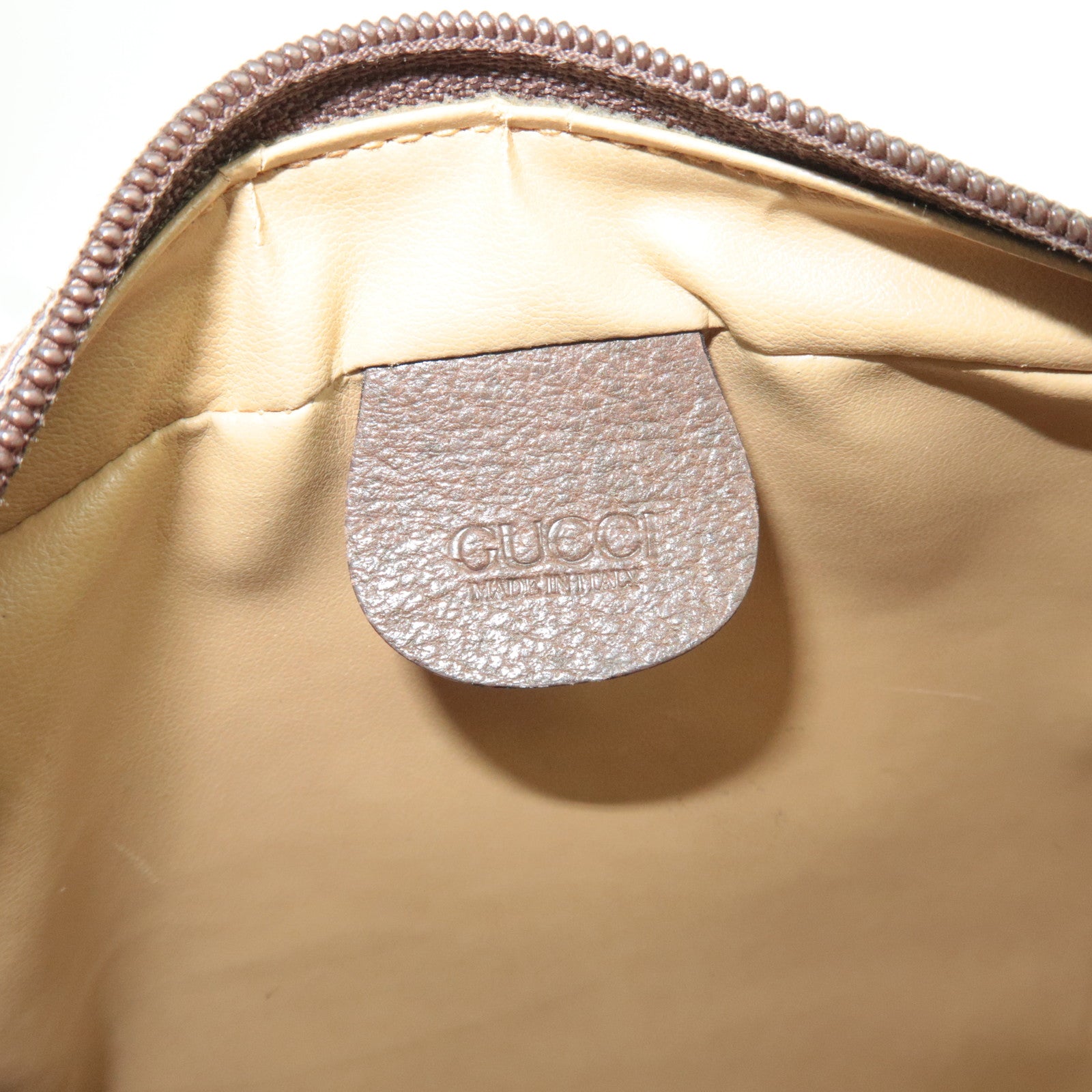 GUCCI Old Gucci Sherry GG Plus Shoulder Bag Brown 001.115.6655