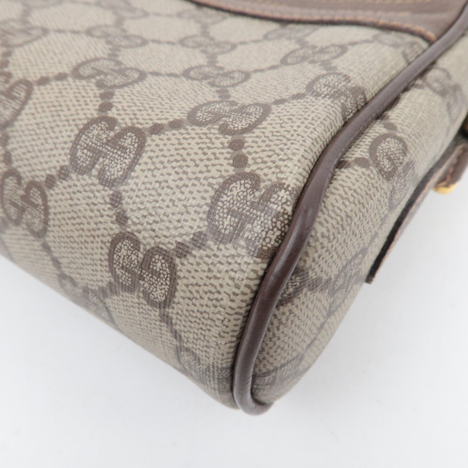 GUCCI Old Gucci Sherry GG Plus Shoulder Bag Brown 001.115.6655