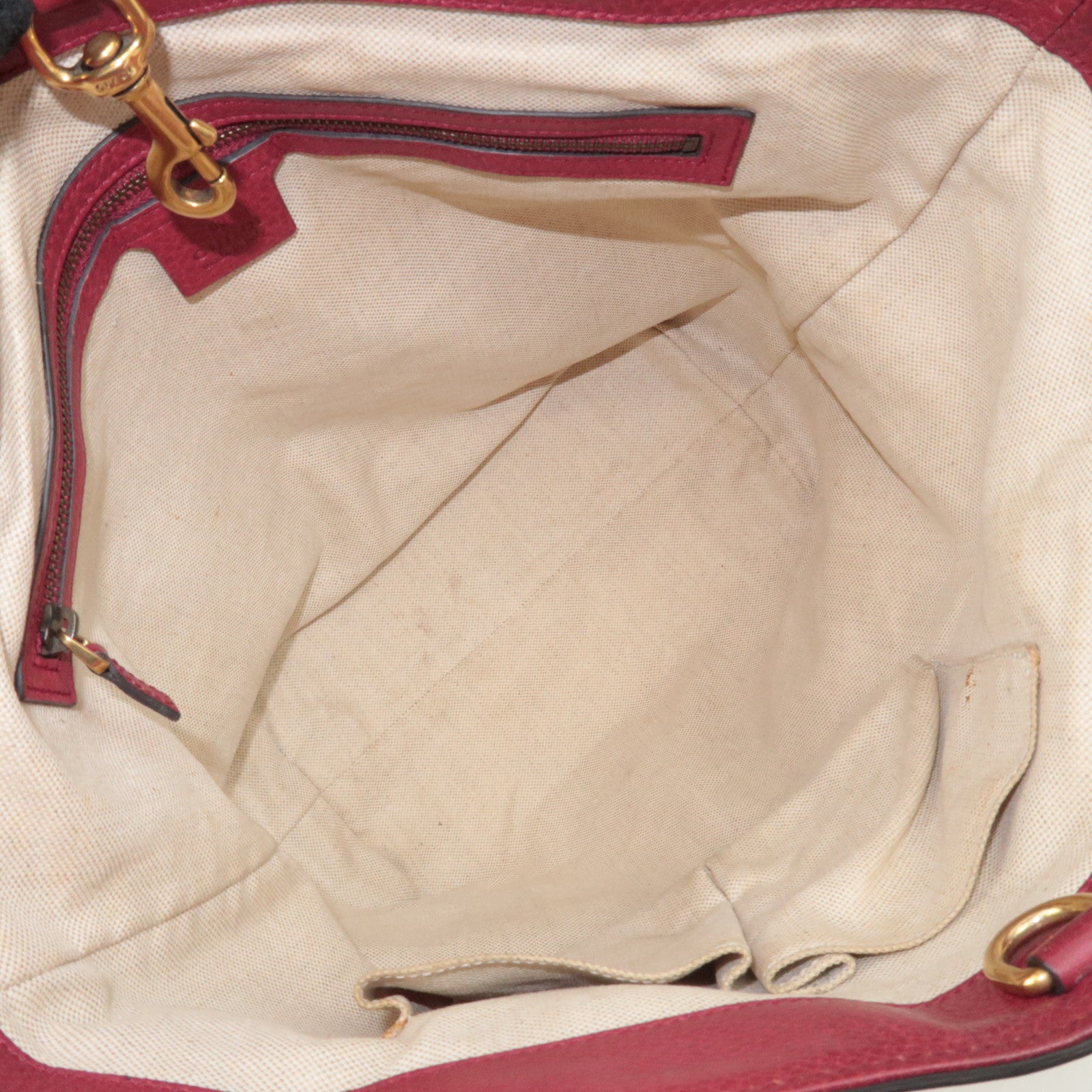 GUCCI Miss GG GG Canvas Tote Bag Beige Red 342591