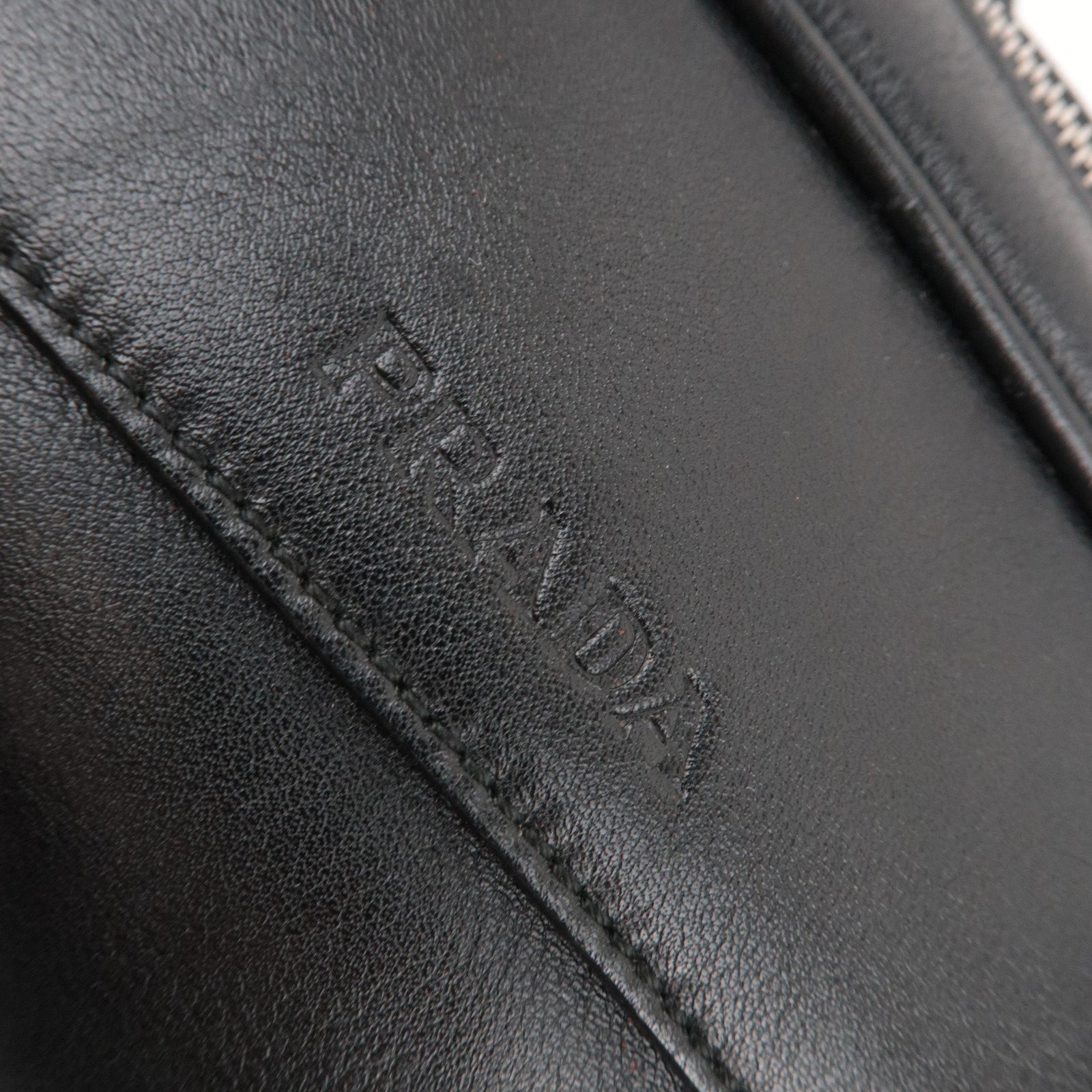 PRADA Leather Shoulder Bag Black