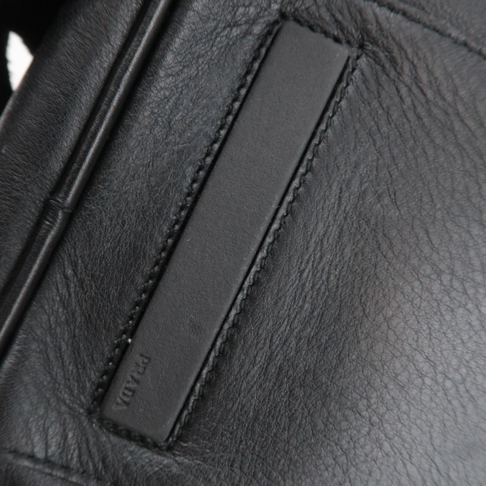PRADA Leather Shoulder Bag Black