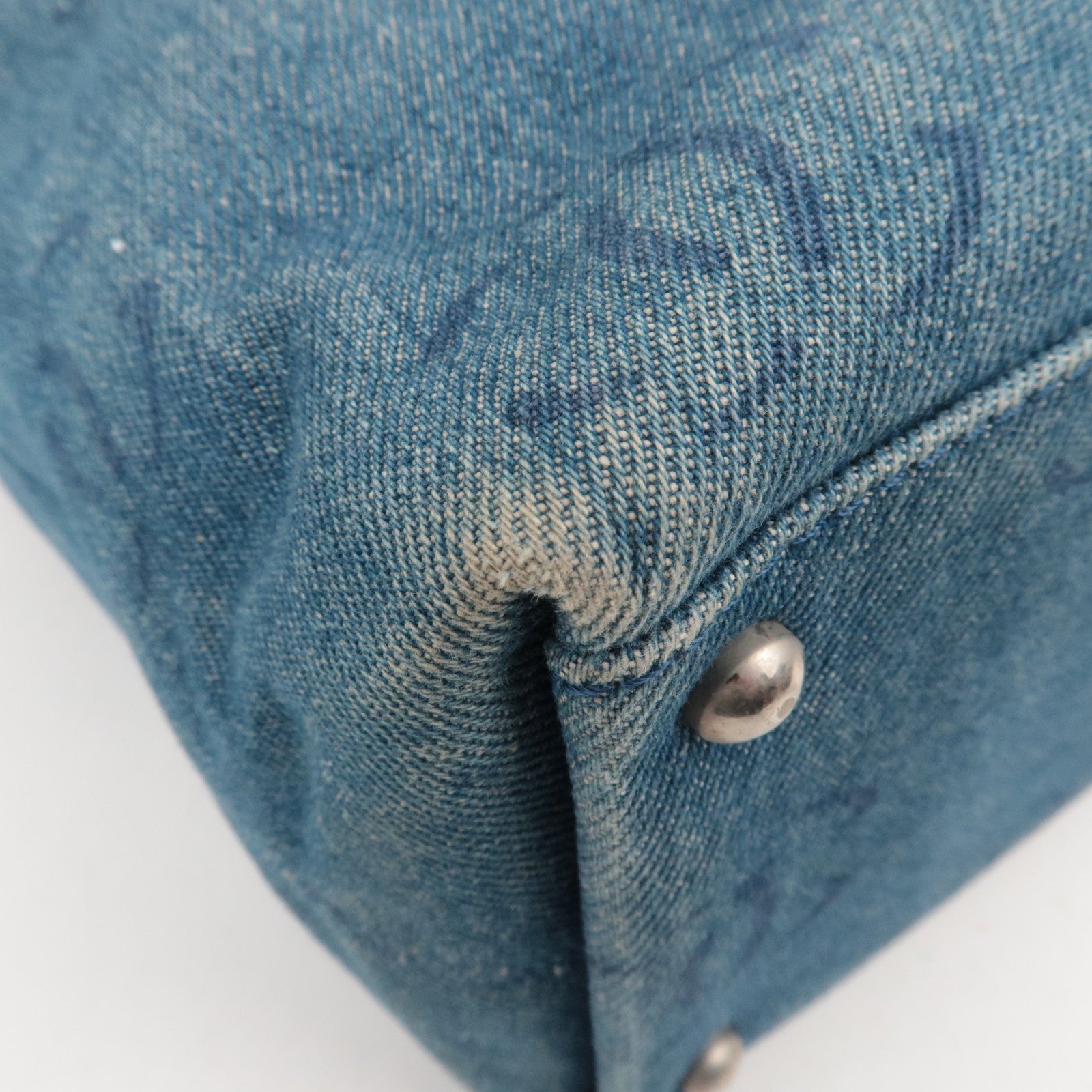 CHANEL Coco Mark Denim Tote bag Blue