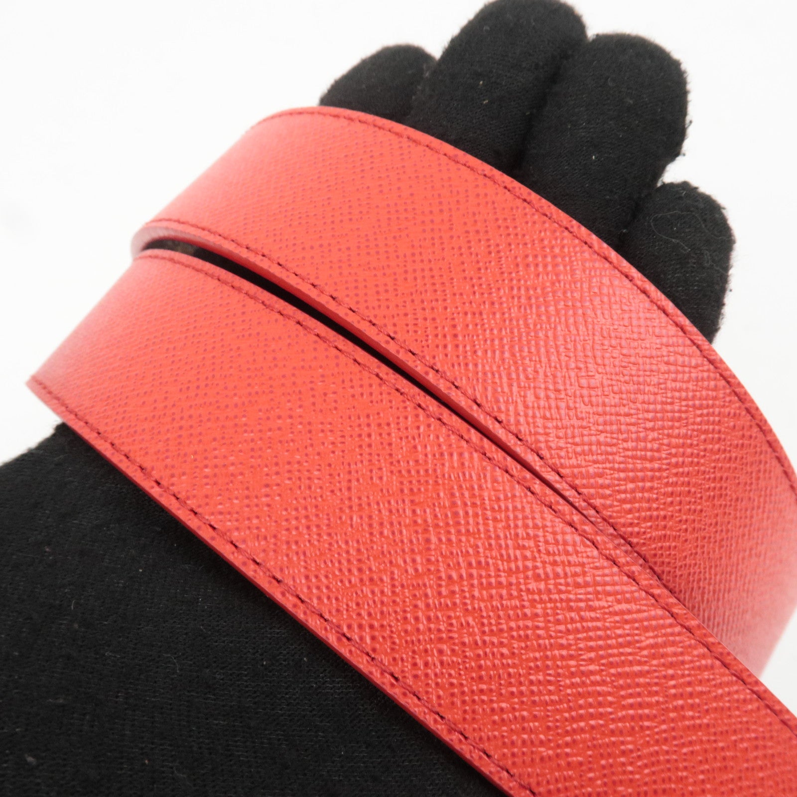 Louis Vuitton Monogram Ceinture LV Initial Reversible Belt 85/34 Rouge M9498