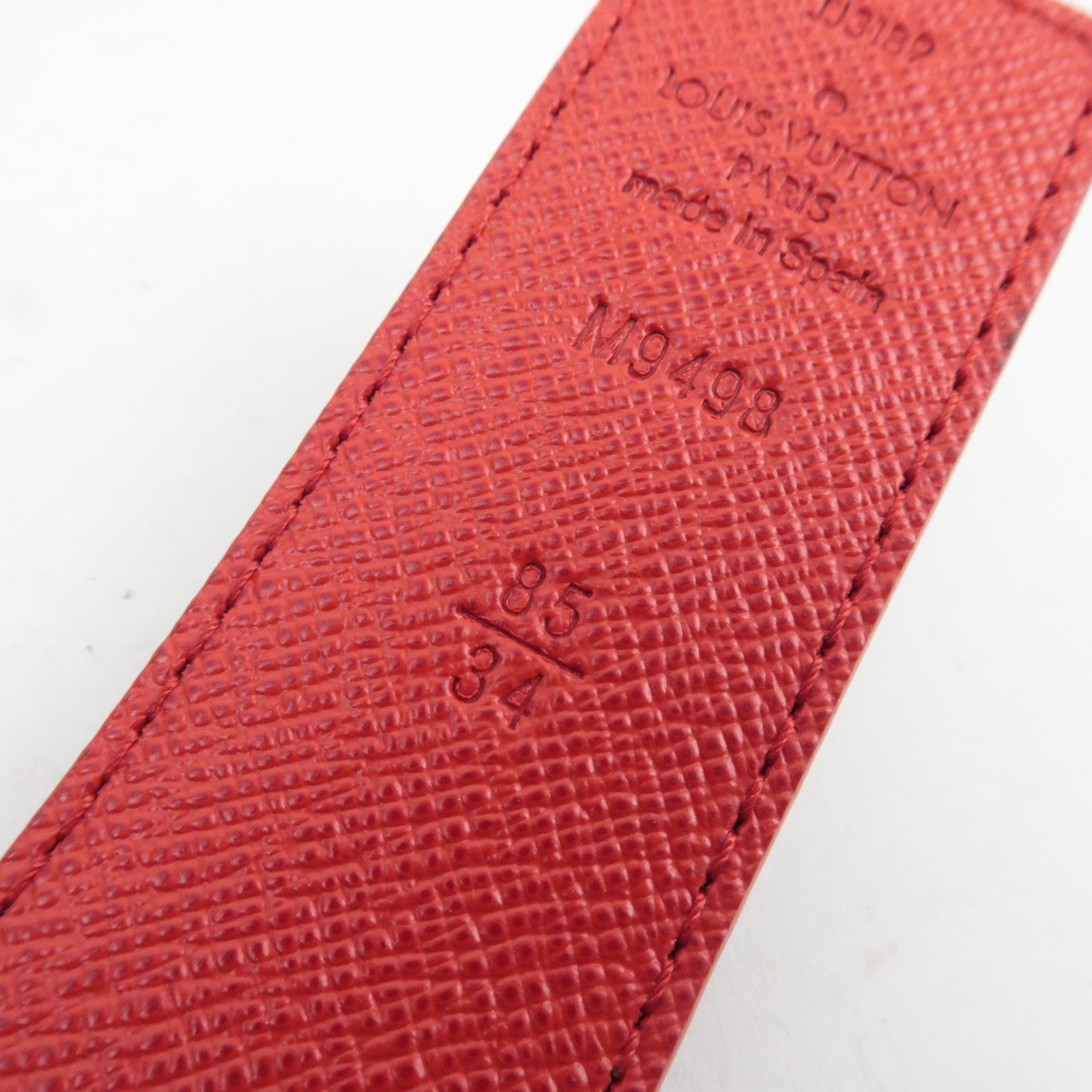 Louis Vuitton Monogram Ceinture LV Initial Reversible Belt 85/34 Rouge M9498