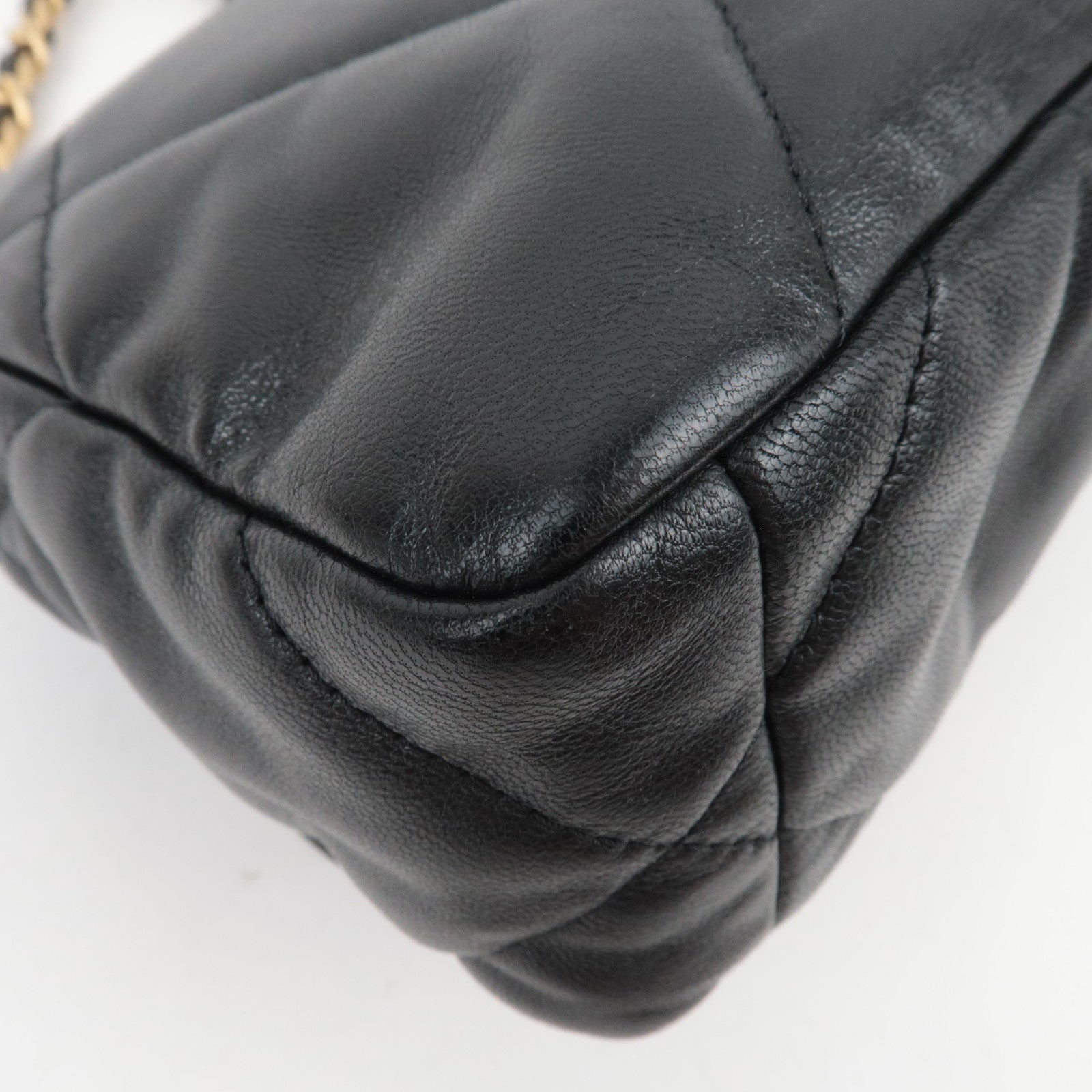 CHANEL Chanel 19 Dixneuf 2Way Lambskin Chain Shoulder Bag Black AS1160