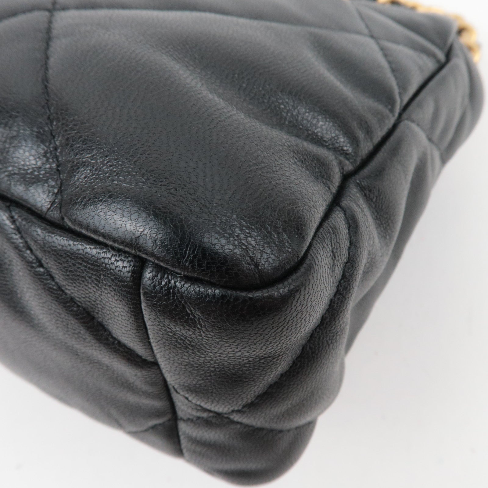 CHANEL Chanel 19 Dixneuf 2Way Lambskin Chain Shoulder Bag Black AS1160