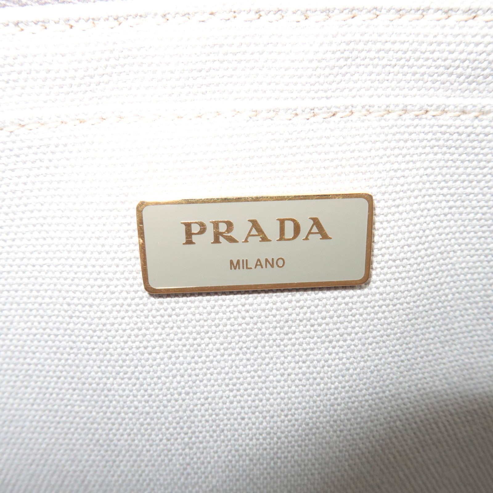 PRADA Canapa Mini 2Way Canvas Tote Bag Gray 1BG439