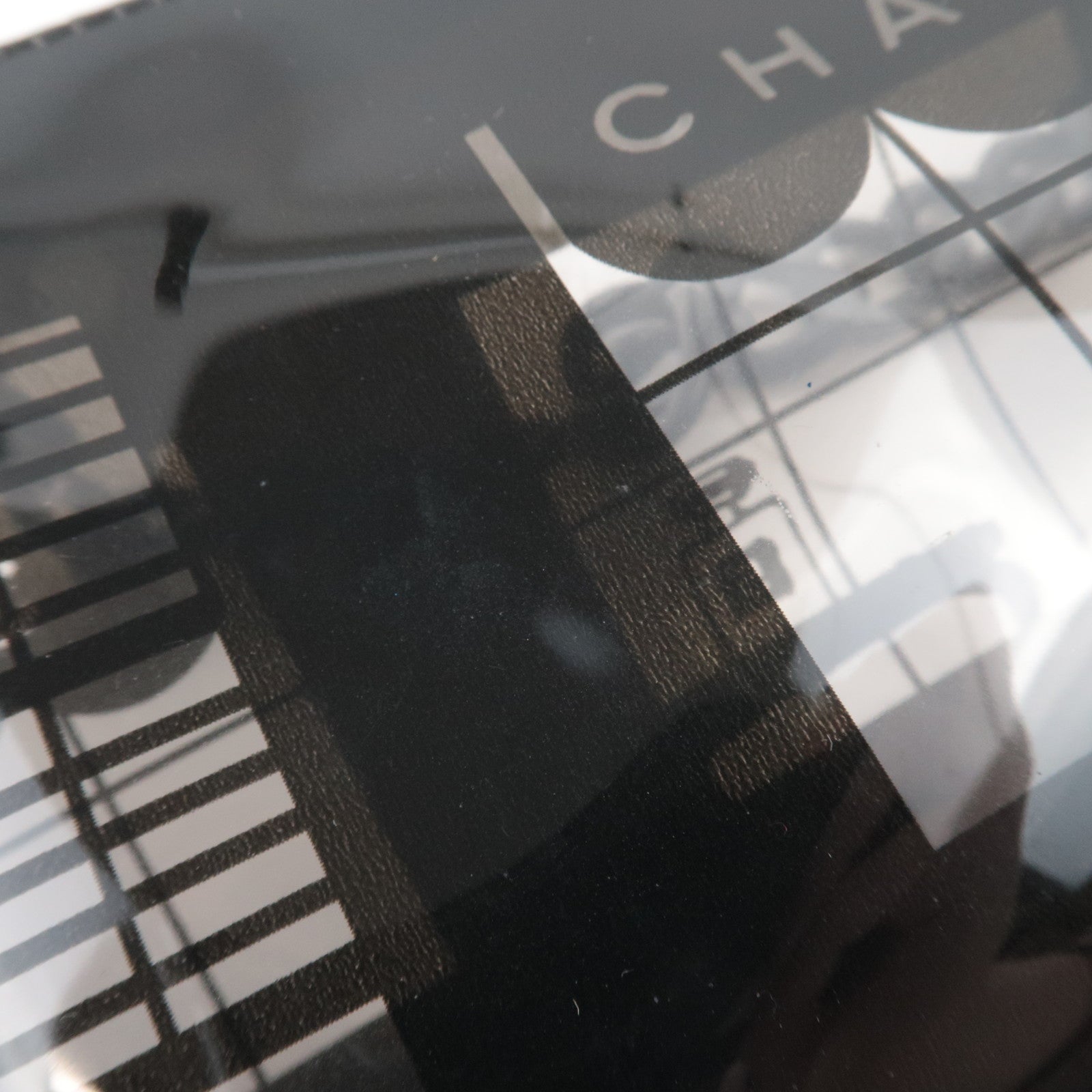 CHANEL Window Line Clear Shoulder Bag Black